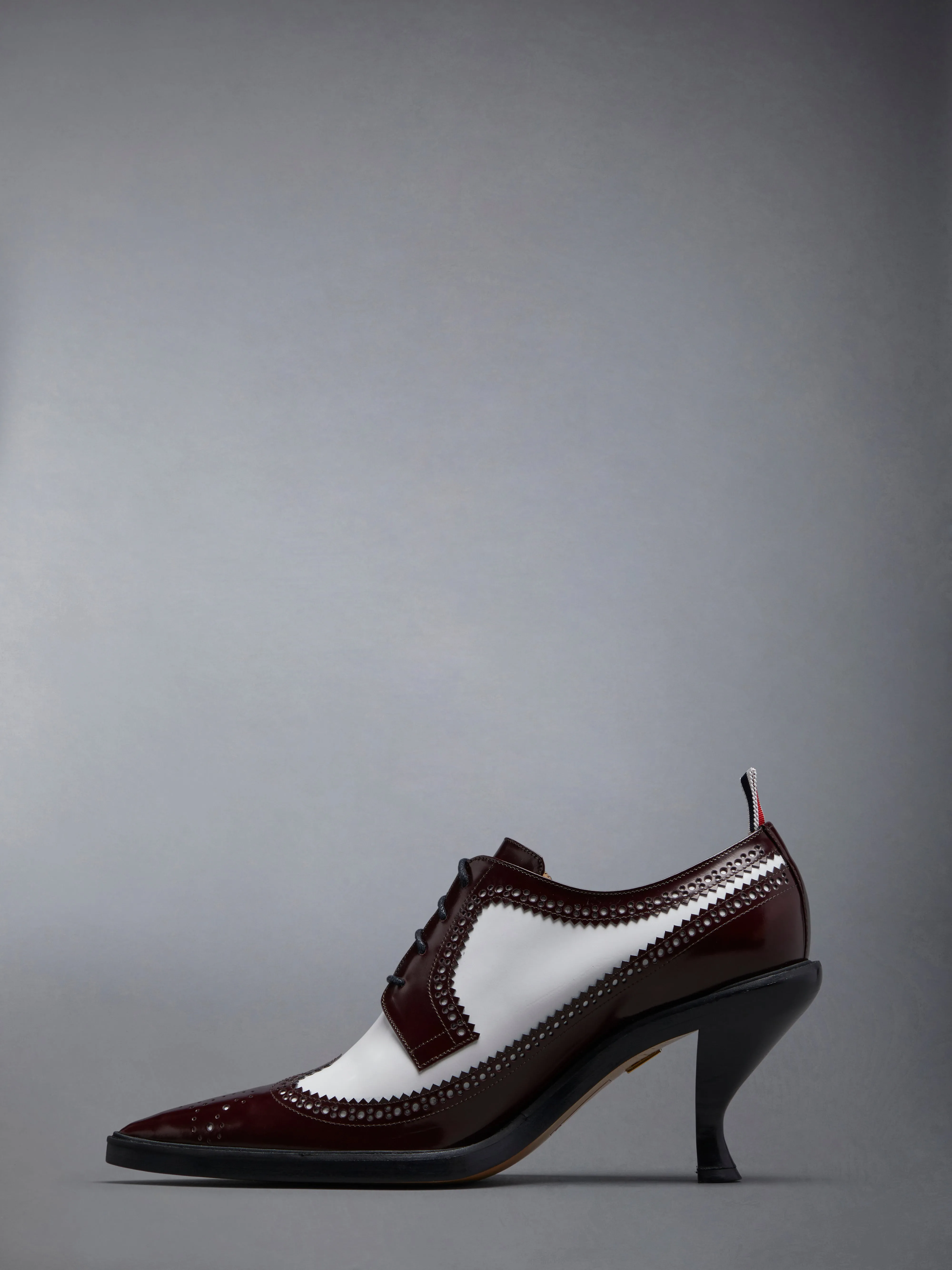 SOFT SPAZZOLATO LONGWING SPECTATOR BROGUE HEEL 75MM sold by Thom Browne product image thumbnail 3