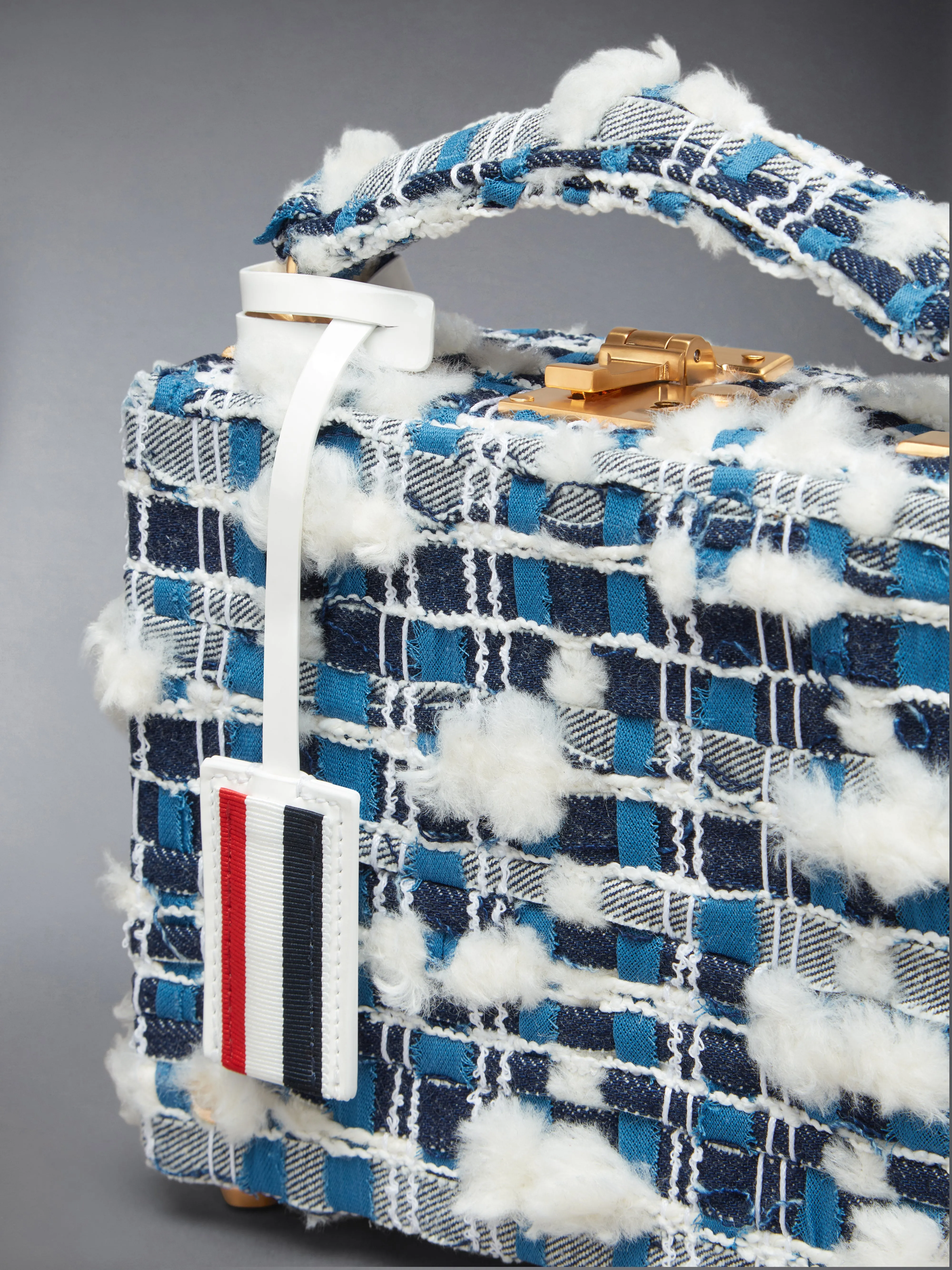DENIM POUF TWEED MICRO ATTACHE CASE sold by Thom Browne product image thumbnail 5