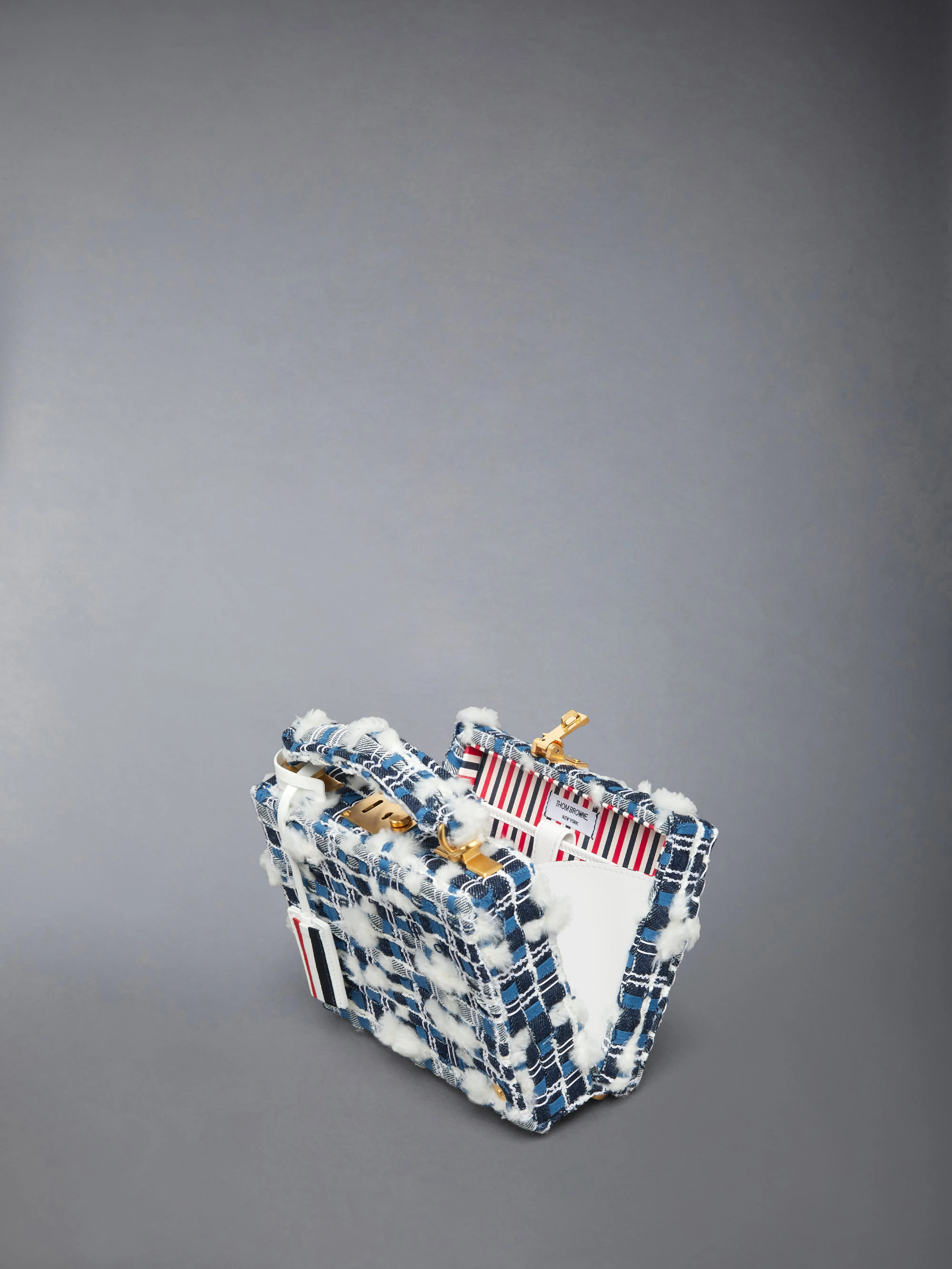 DENIM POUF TWEED MICRO ATTACHE CASE sold by Thom Browne product image thumbnail 4