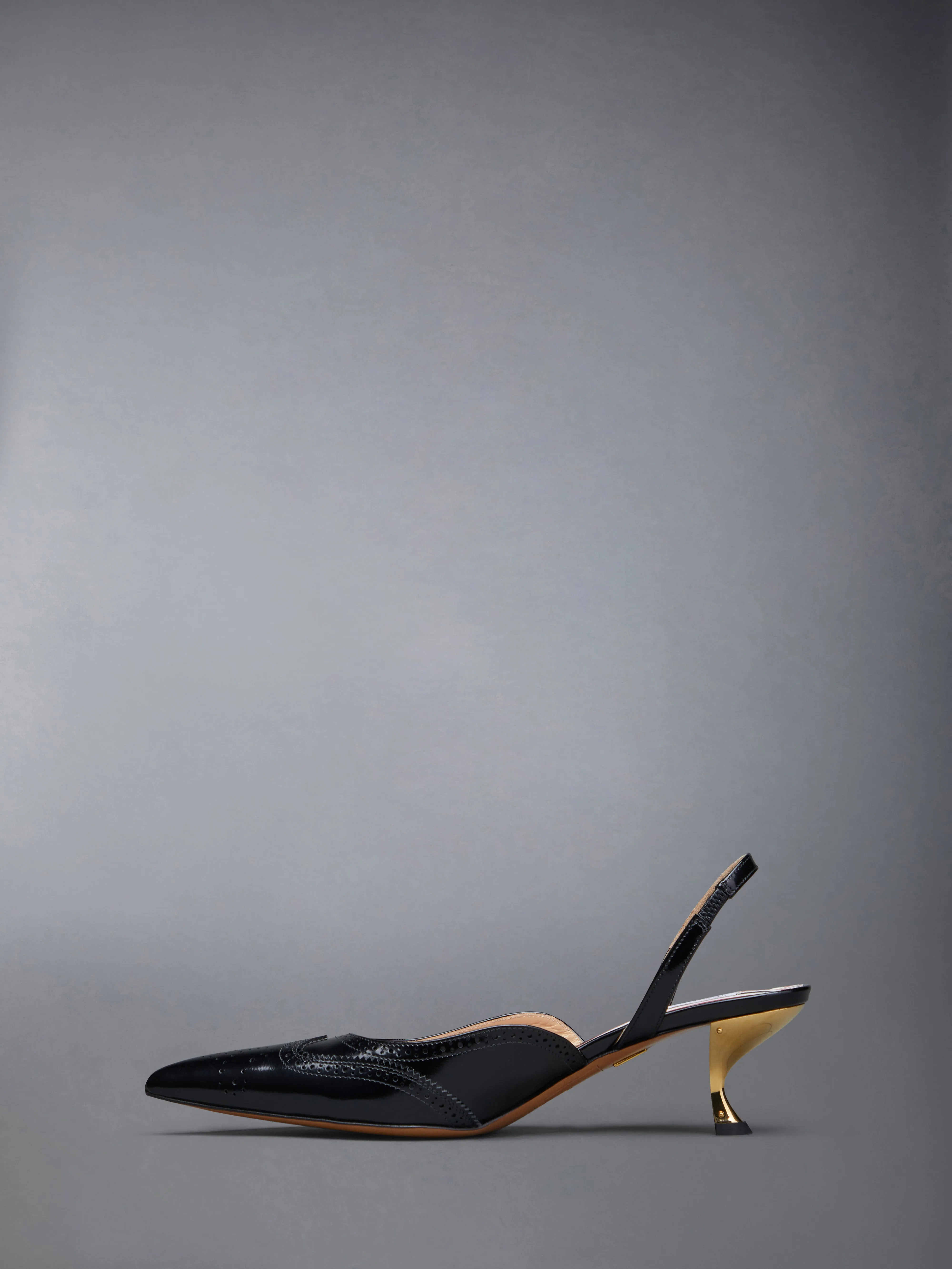 SMOOTH CALF WINGTIP SLINGBACK HEEL 50MM sold by Thom Browne product image thumbnail 3