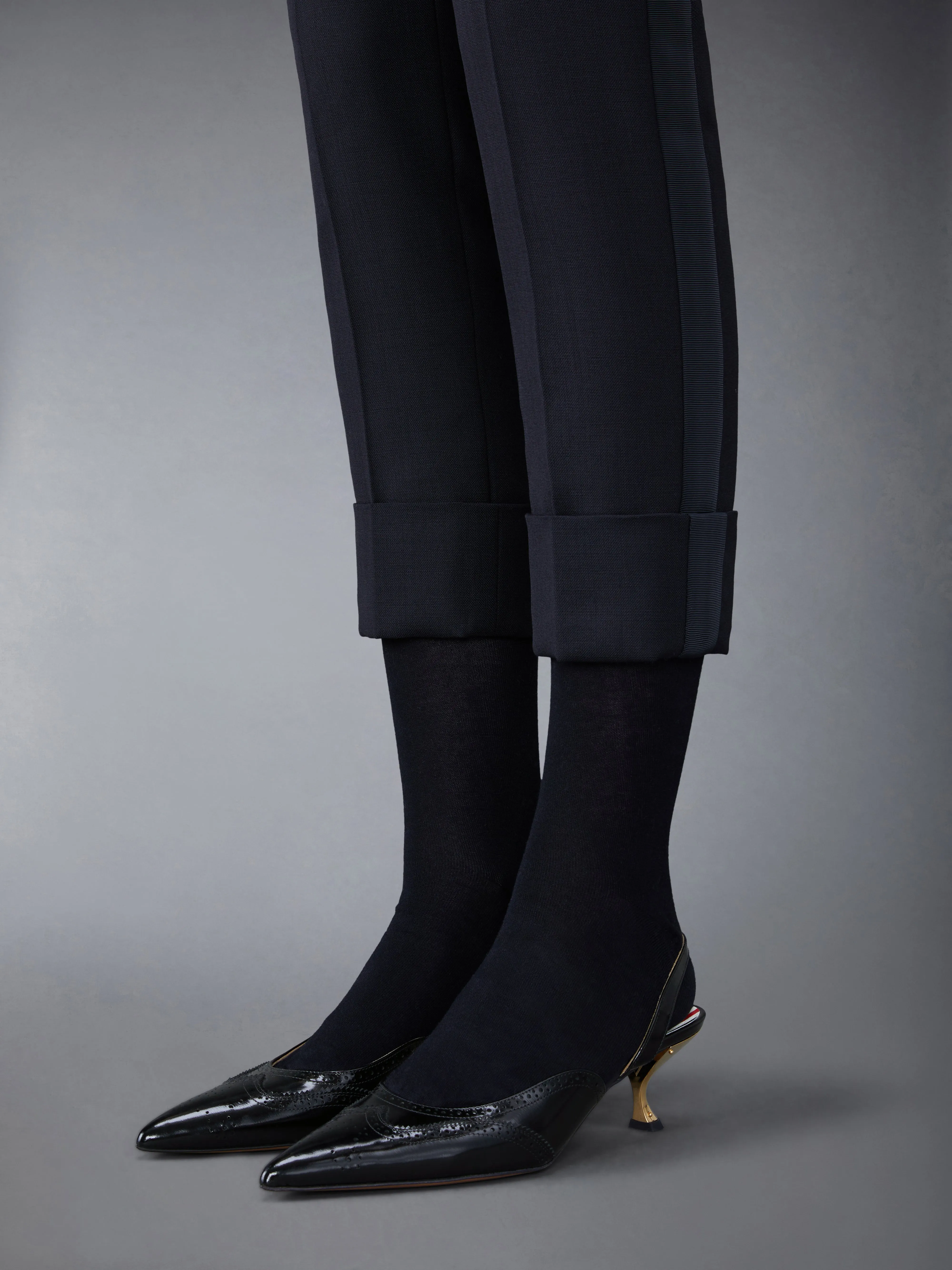 SMOOTH CALF WINGTIP SLINGBACK HEEL 50MM sold by Thom Browne product image thumbnail 4