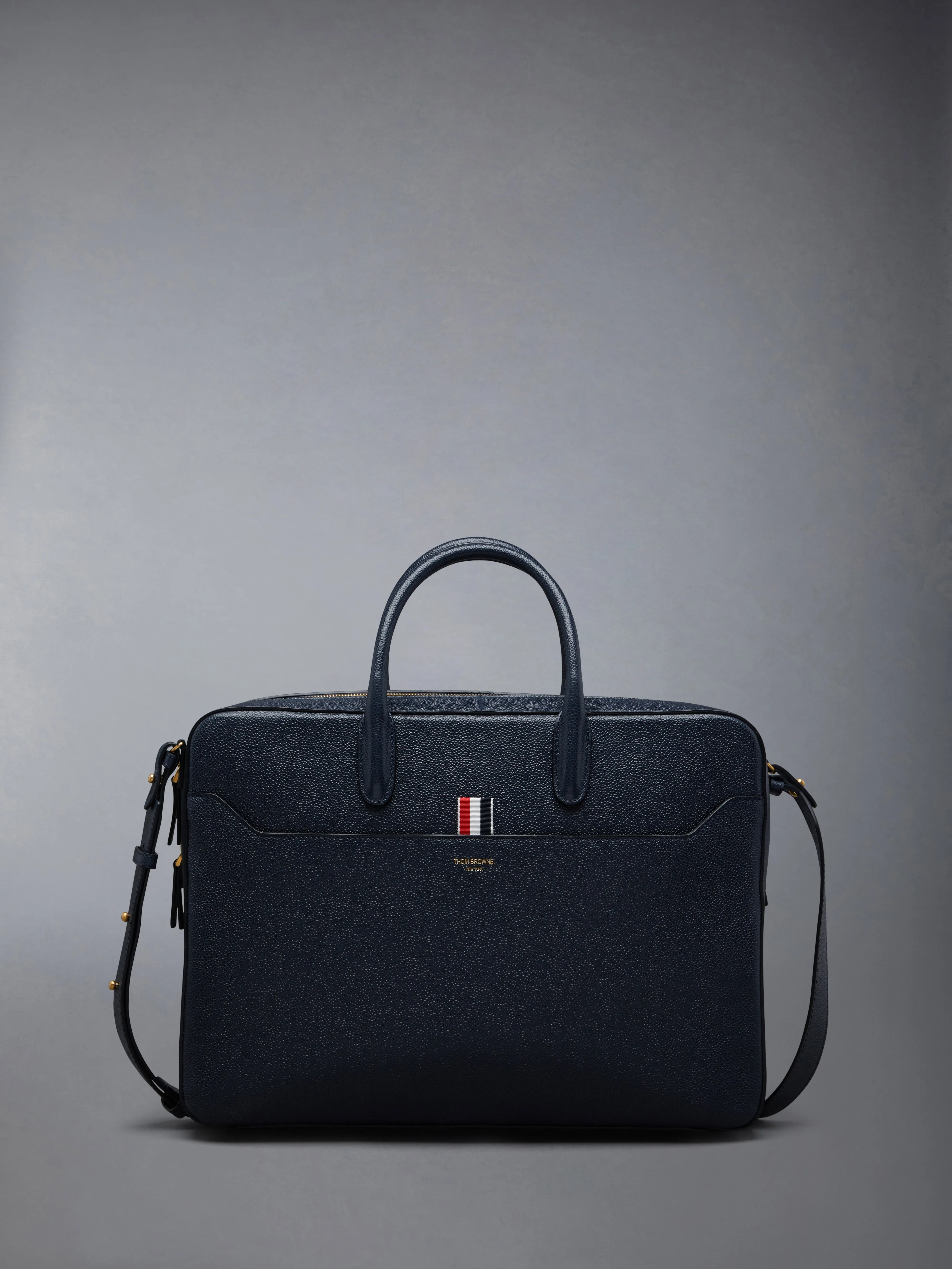 PEBBLE GRAIN LEATHER BUSINESS BAG sold by Thom Browne