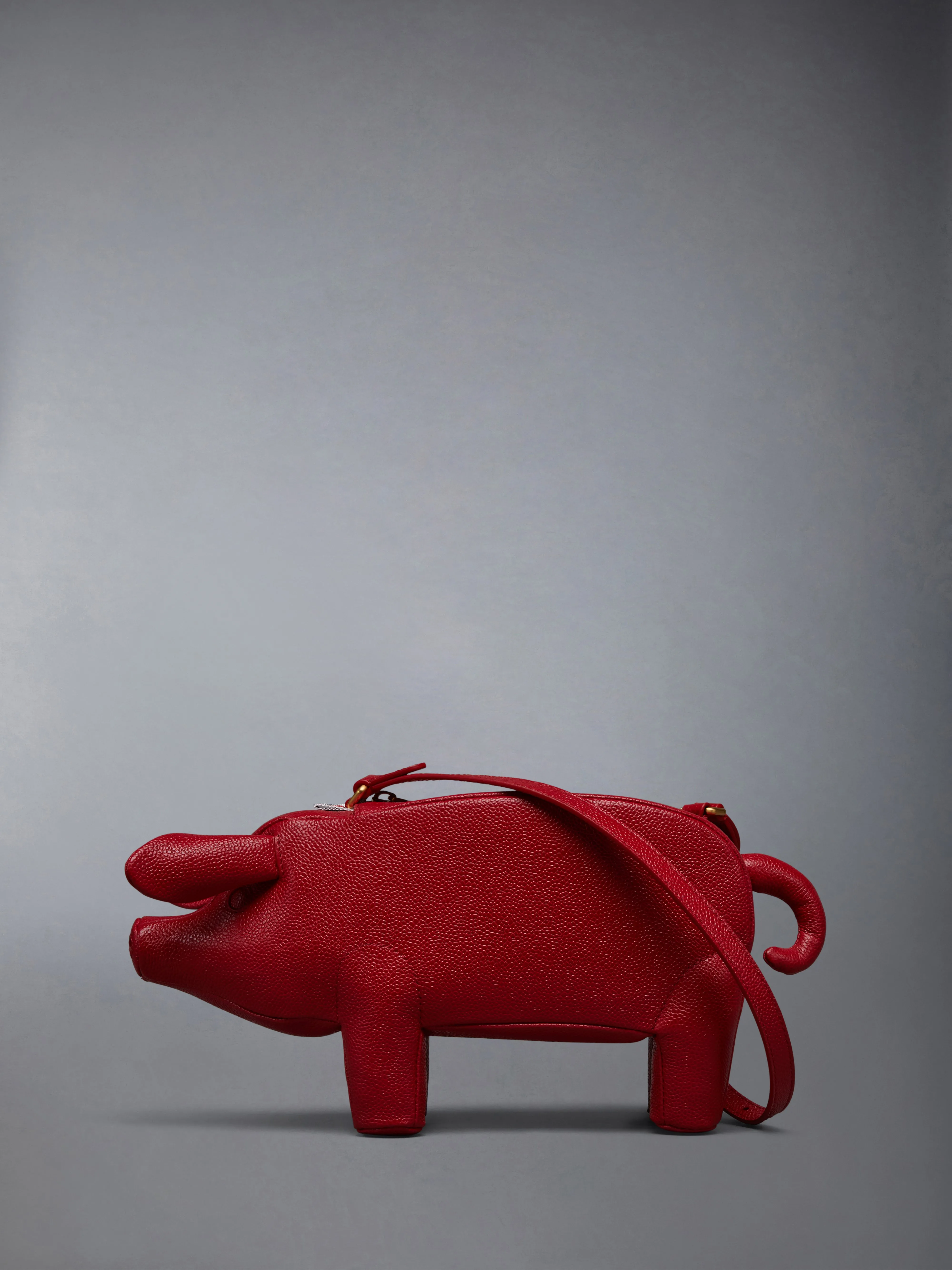 PEBBLE GRAIN PIG BAGUETTE BAG sold by Thom Browne