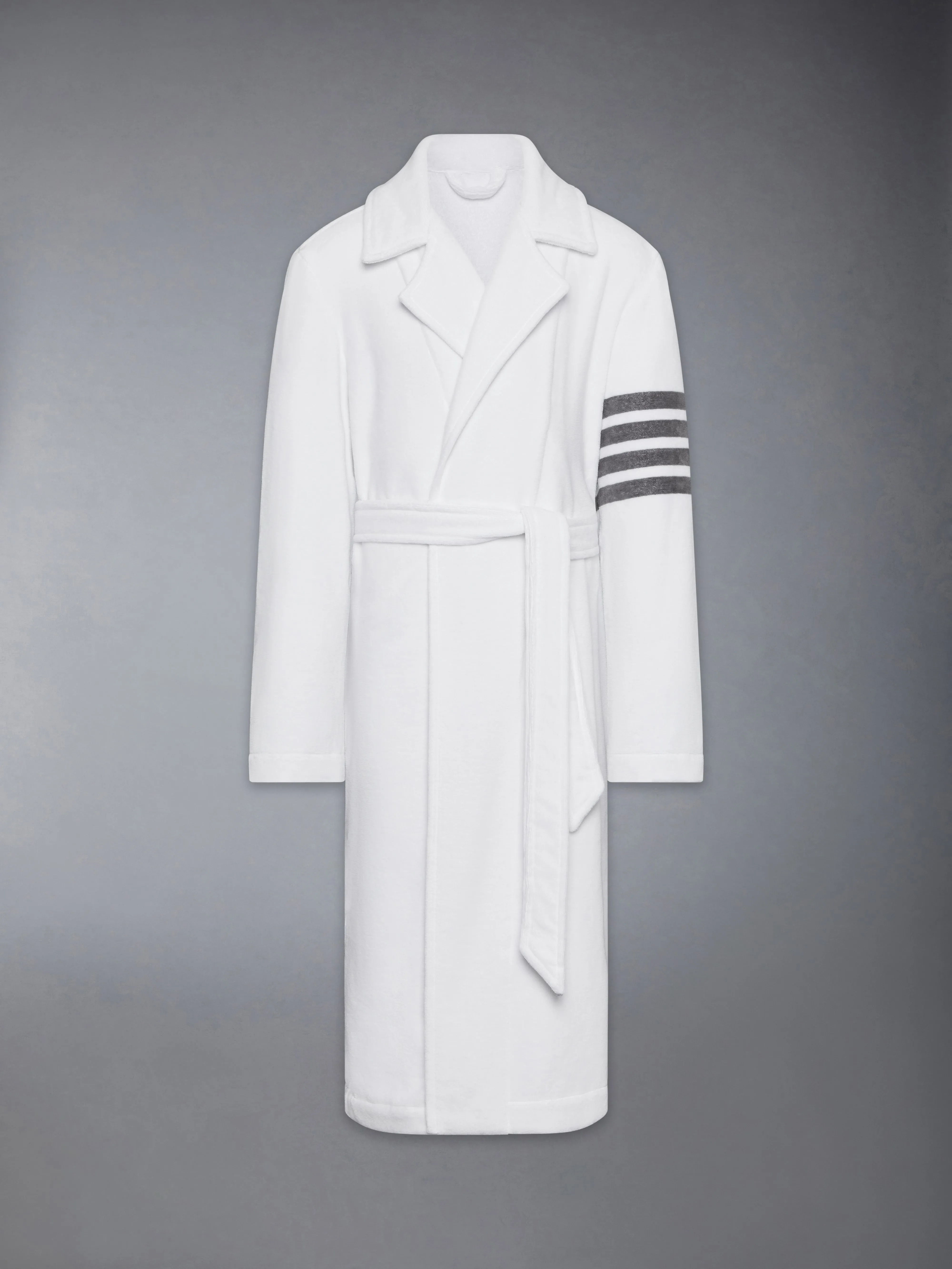 VELOUR 4-BAR TRENCH BATHROBE sold by Thom Browne