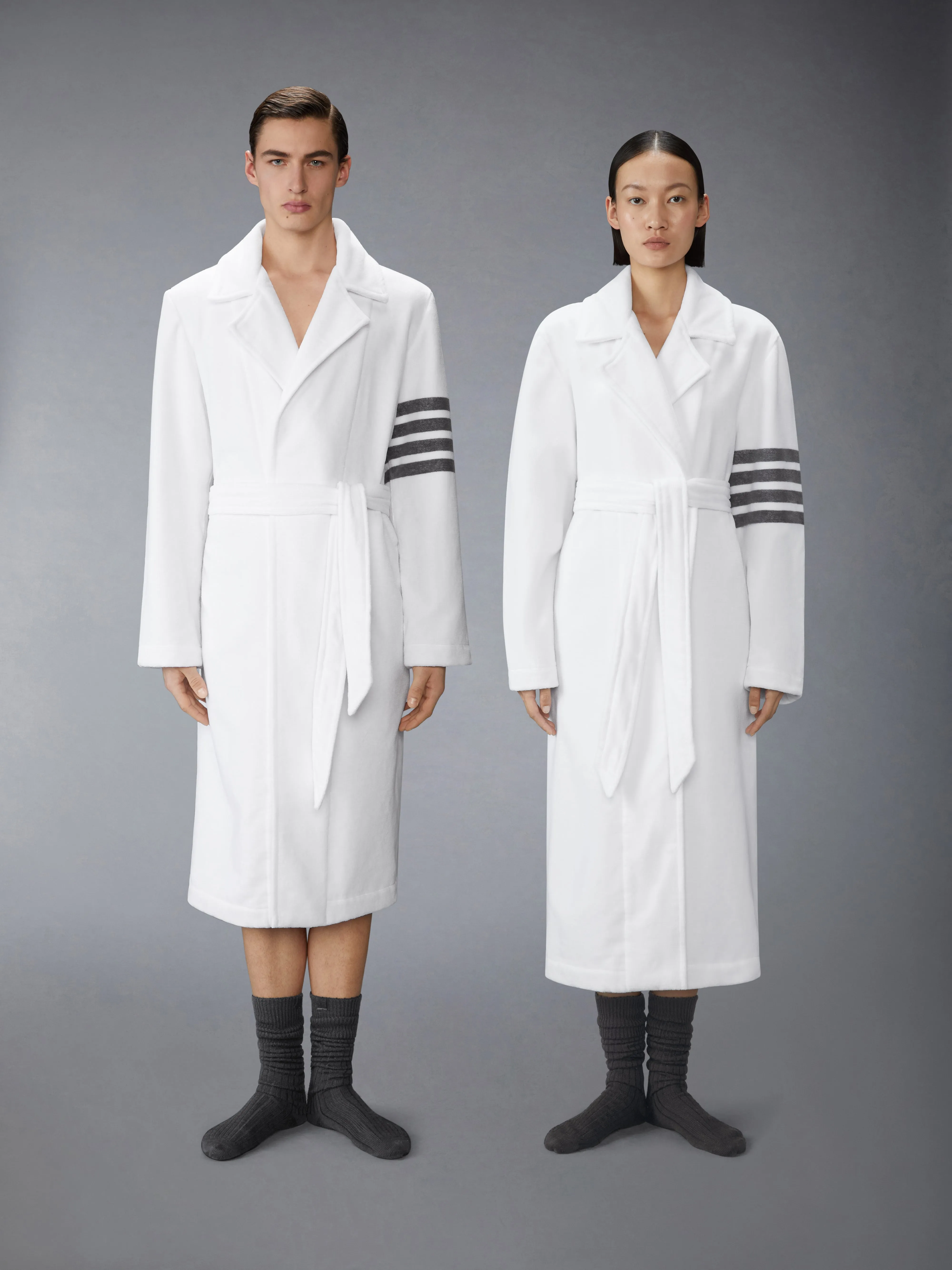 VELOUR 4-BAR TRENCH BATHROBE sold by Thom Browne product image thumbnail 2