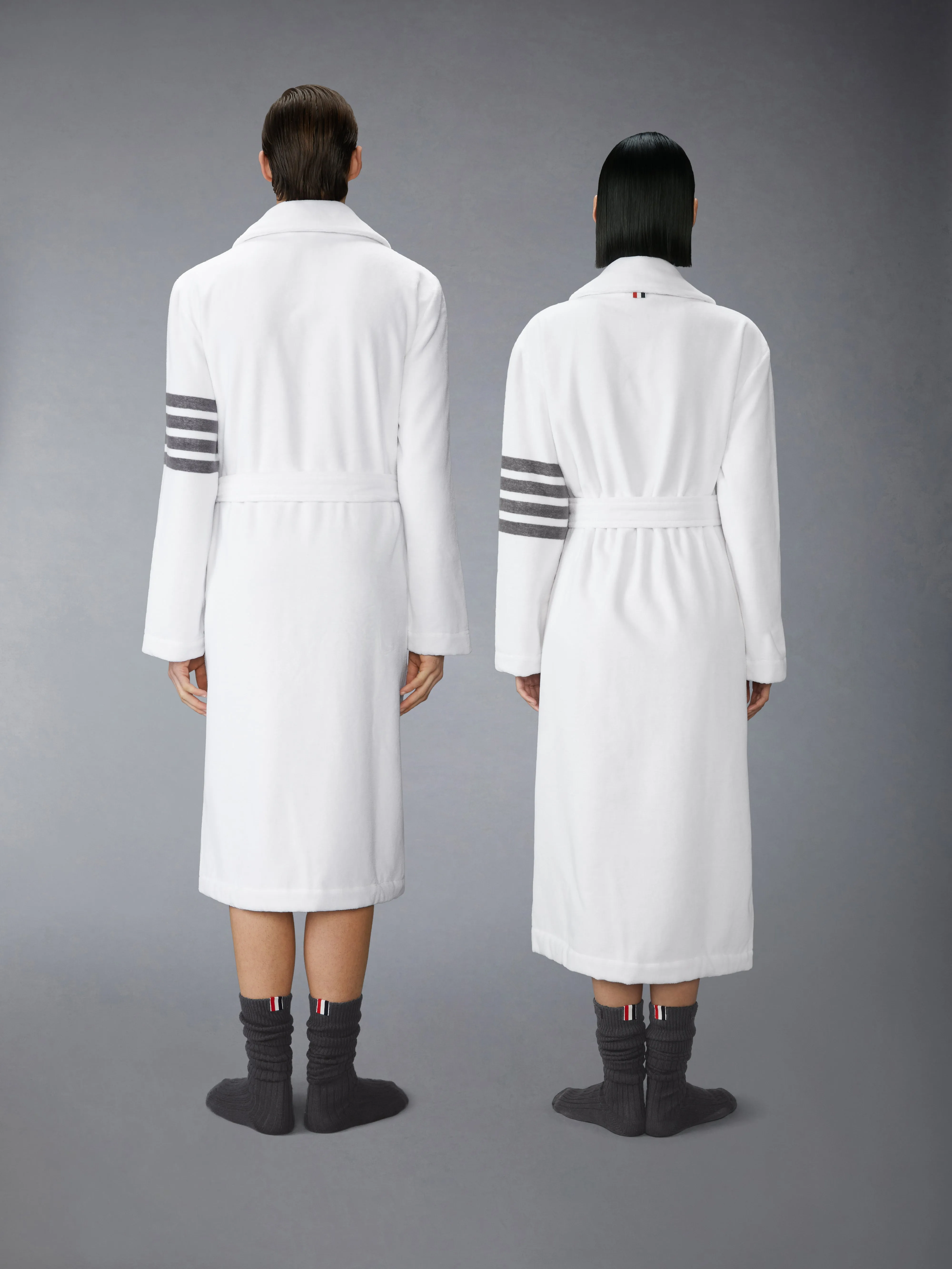 VELOUR 4-BAR TRENCH BATHROBE sold by Thom Browne product image thumbnail 3