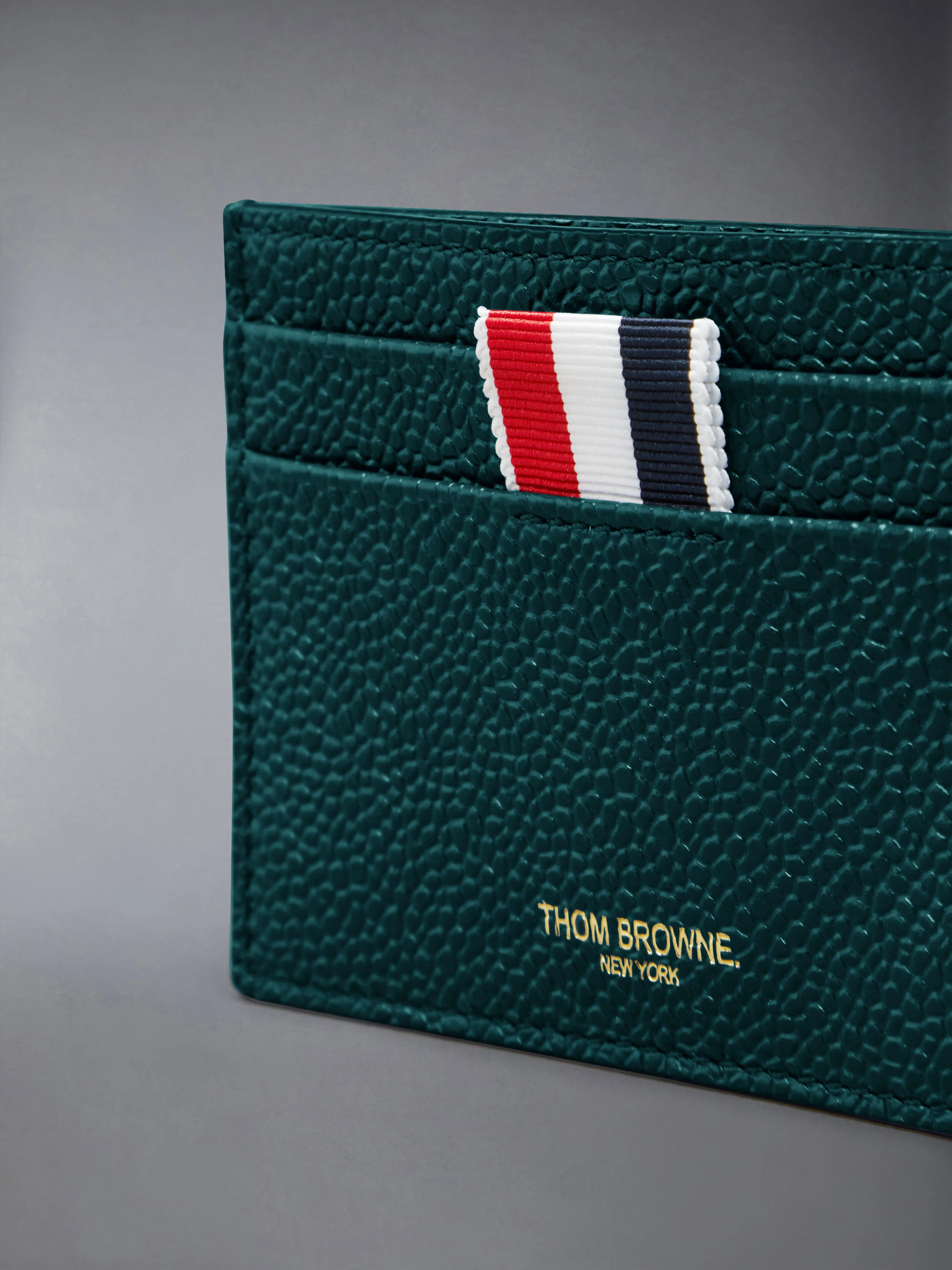 PEBBLE GRAIN NOTE COMPARTMENT CARD HOLDER sold by Thom Browne product image thumbnail 3