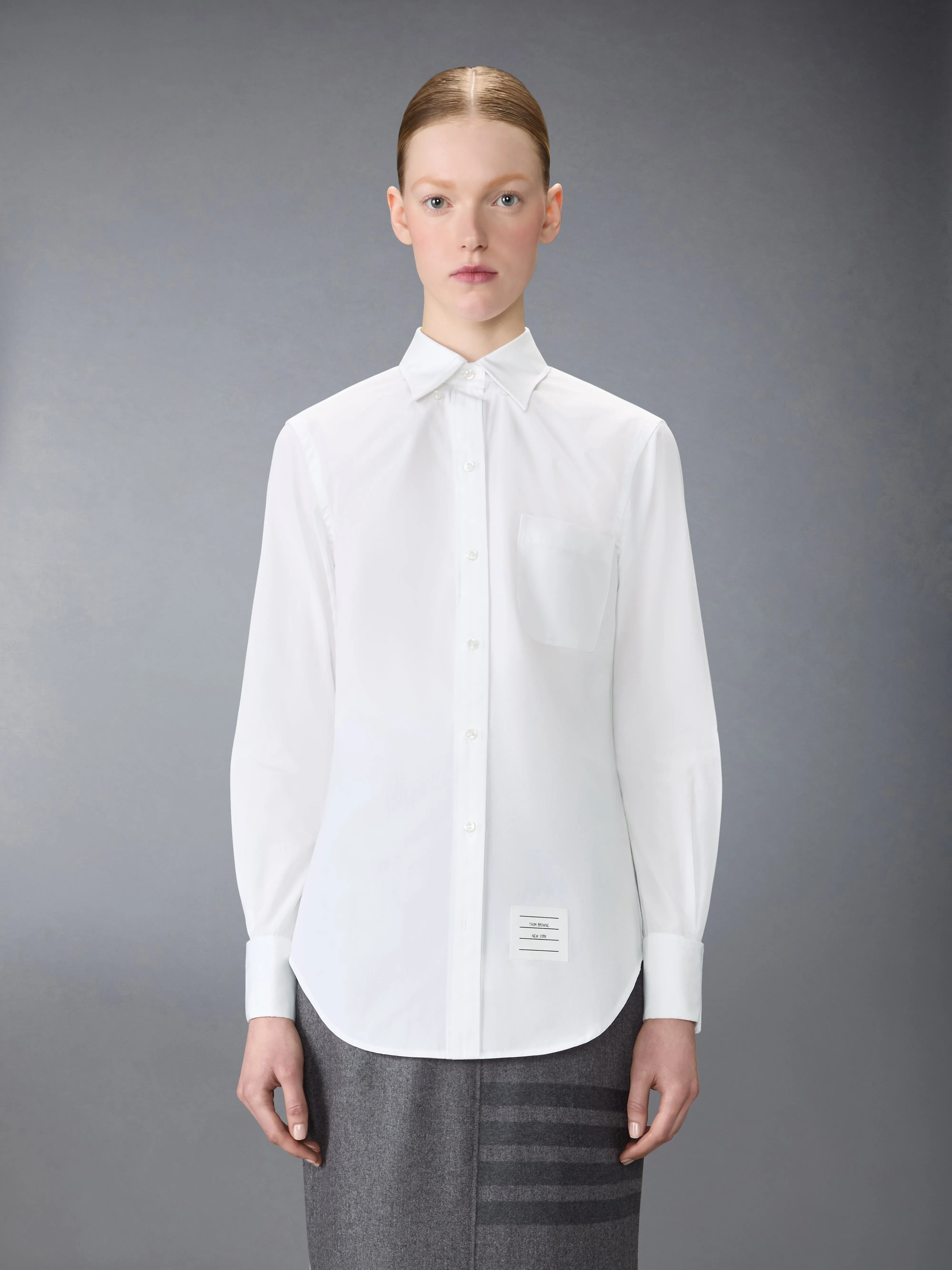SOLID POPLIN FRENCH CUFF SHIRT sold by Thom Browne product image thumbnail 2