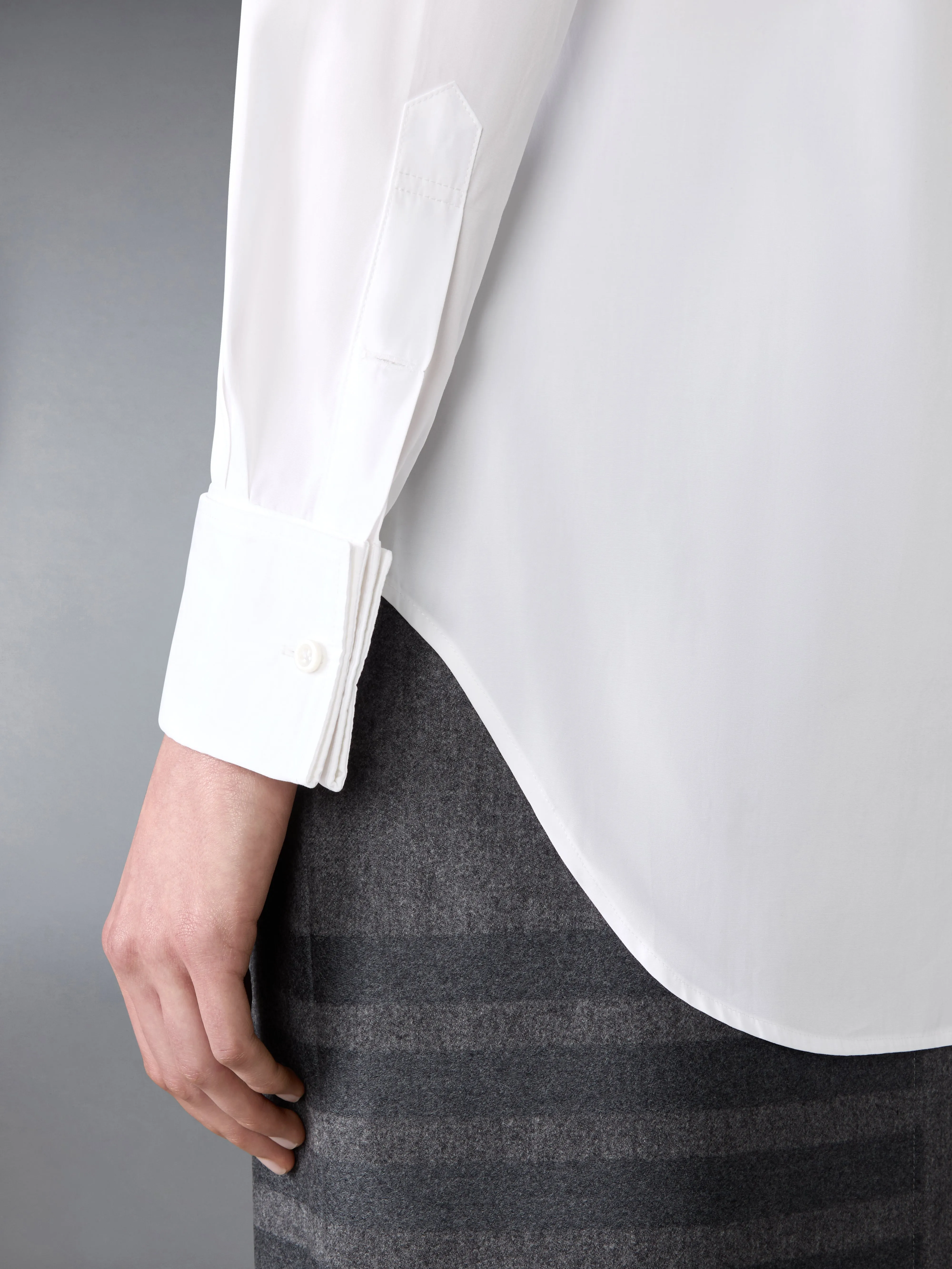 SOLID POPLIN FRENCH CUFF SHIRT sold by Thom Browne product image thumbnail 5