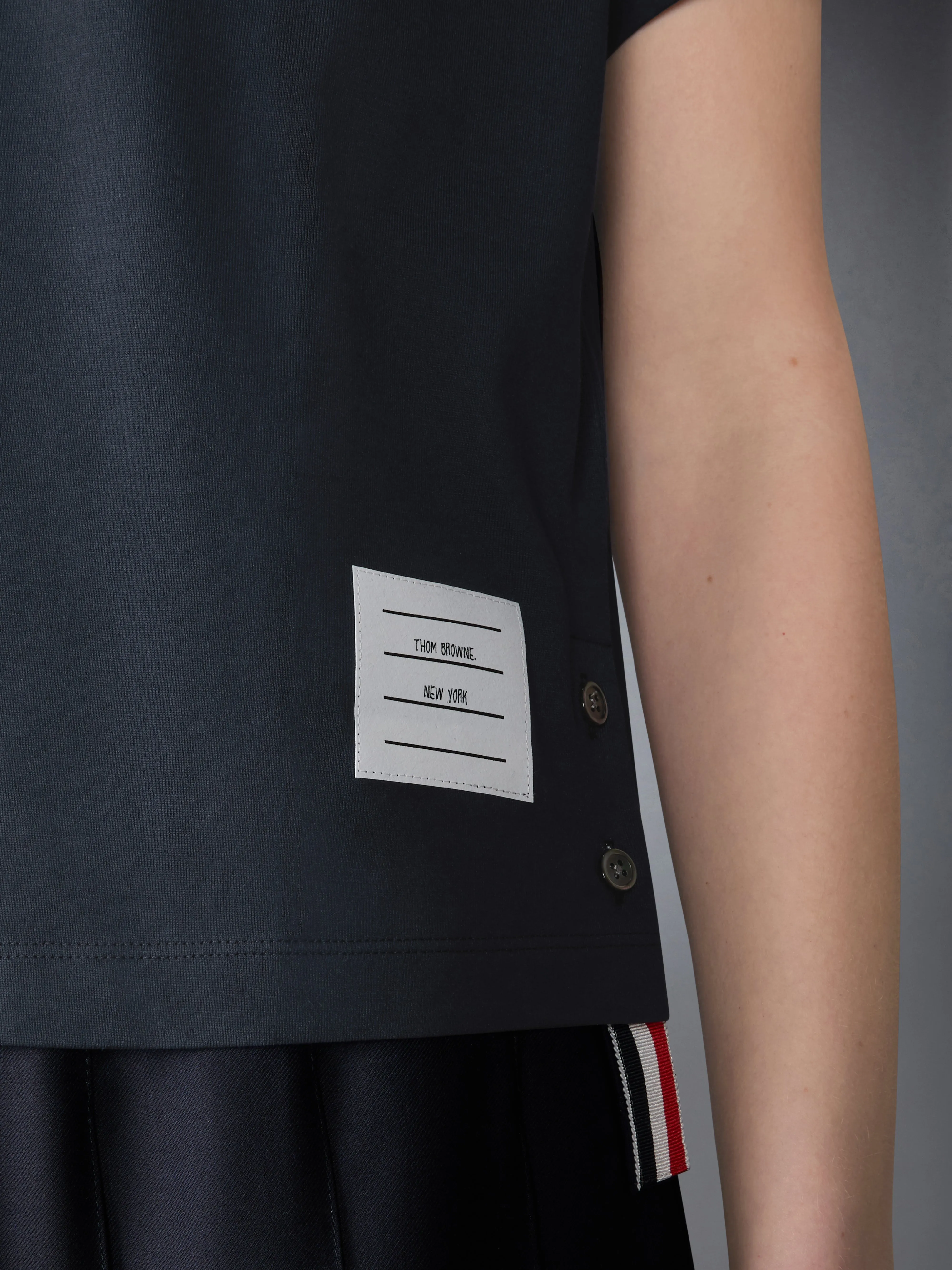 MEDIUM WEIGHT JERSEY BOXY FIT POCKET TEE sold by Thom Browne product image thumbnail 5