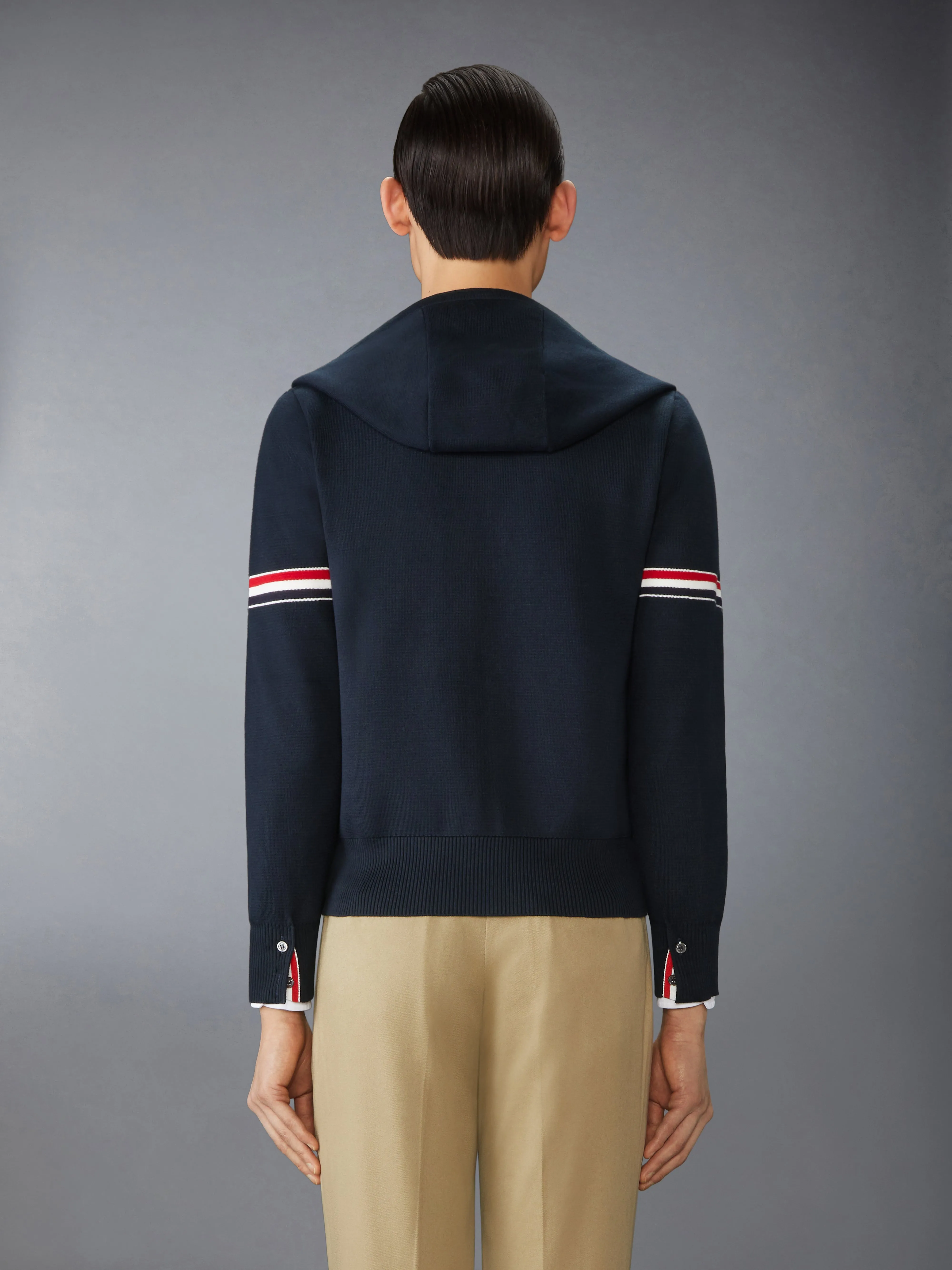 COTTON MILANO ARMBAND HOODIE sold by Thom Browne product image thumbnail 4