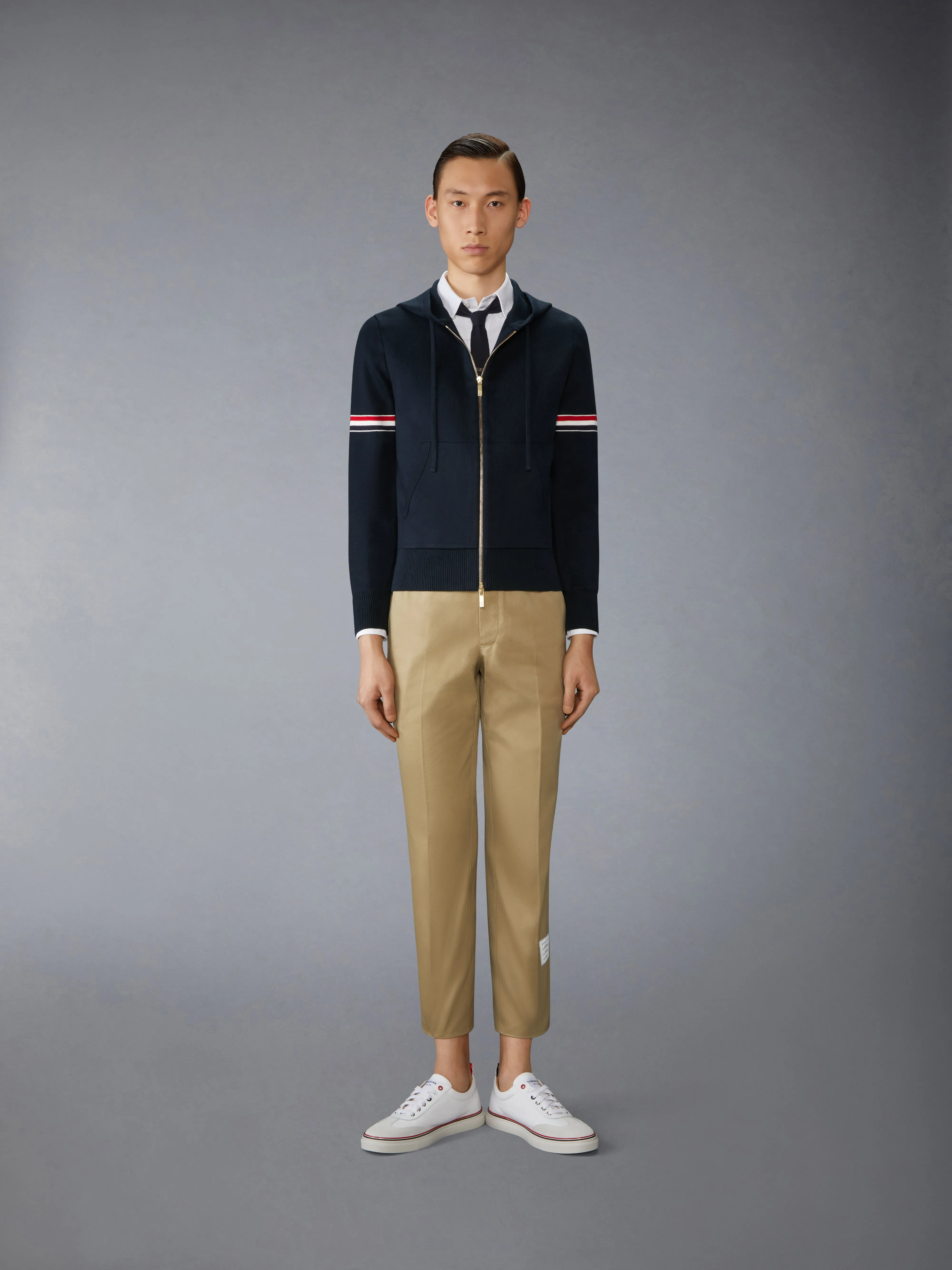 COTTON MILANO ARMBAND HOODIE sold by Thom Browne product image thumbnail 2