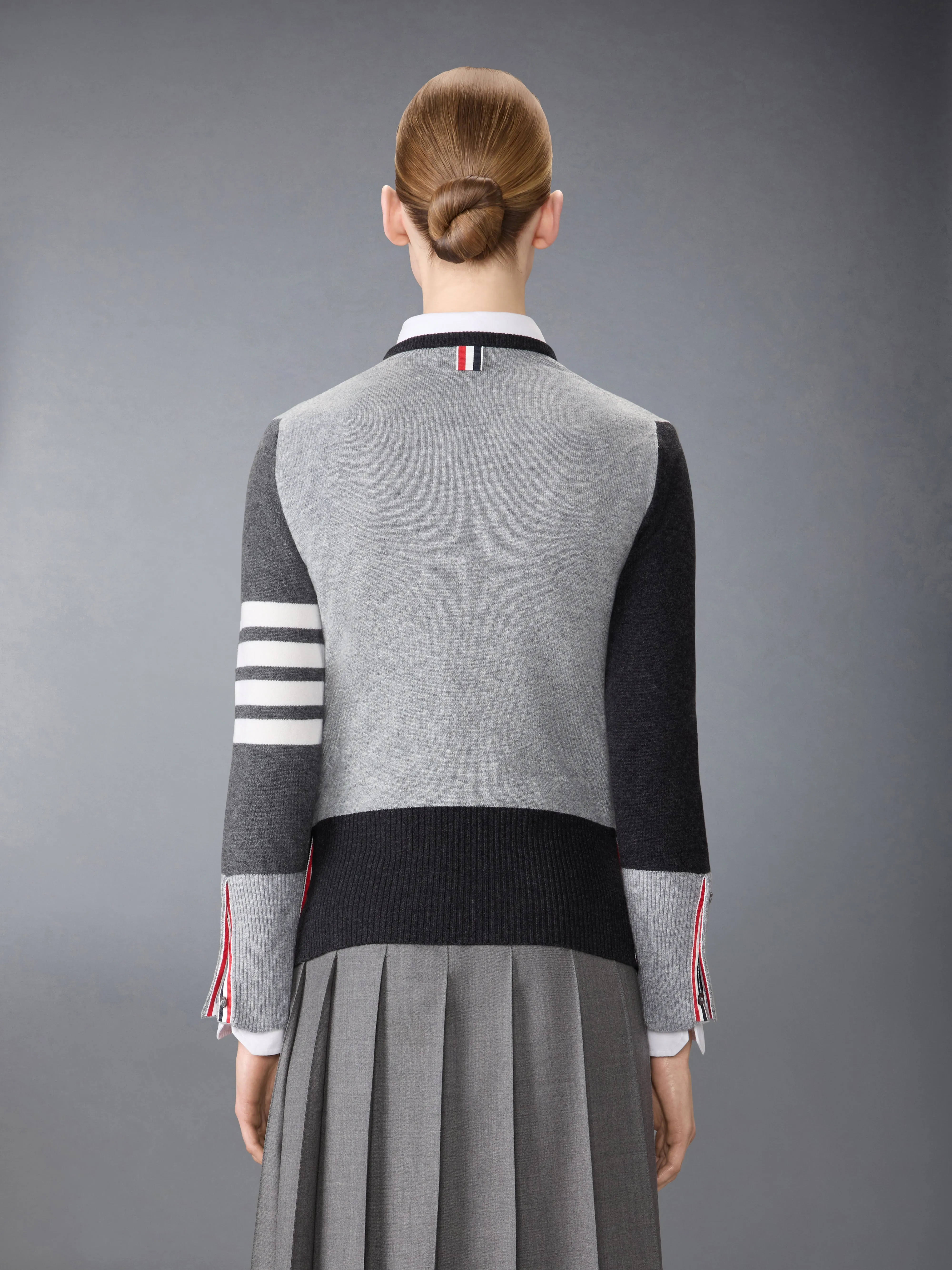 FUNMIX CASHMERE 4-BAR CLASSIC PULLOVER sold by Thom Browne product image thumbnail 3