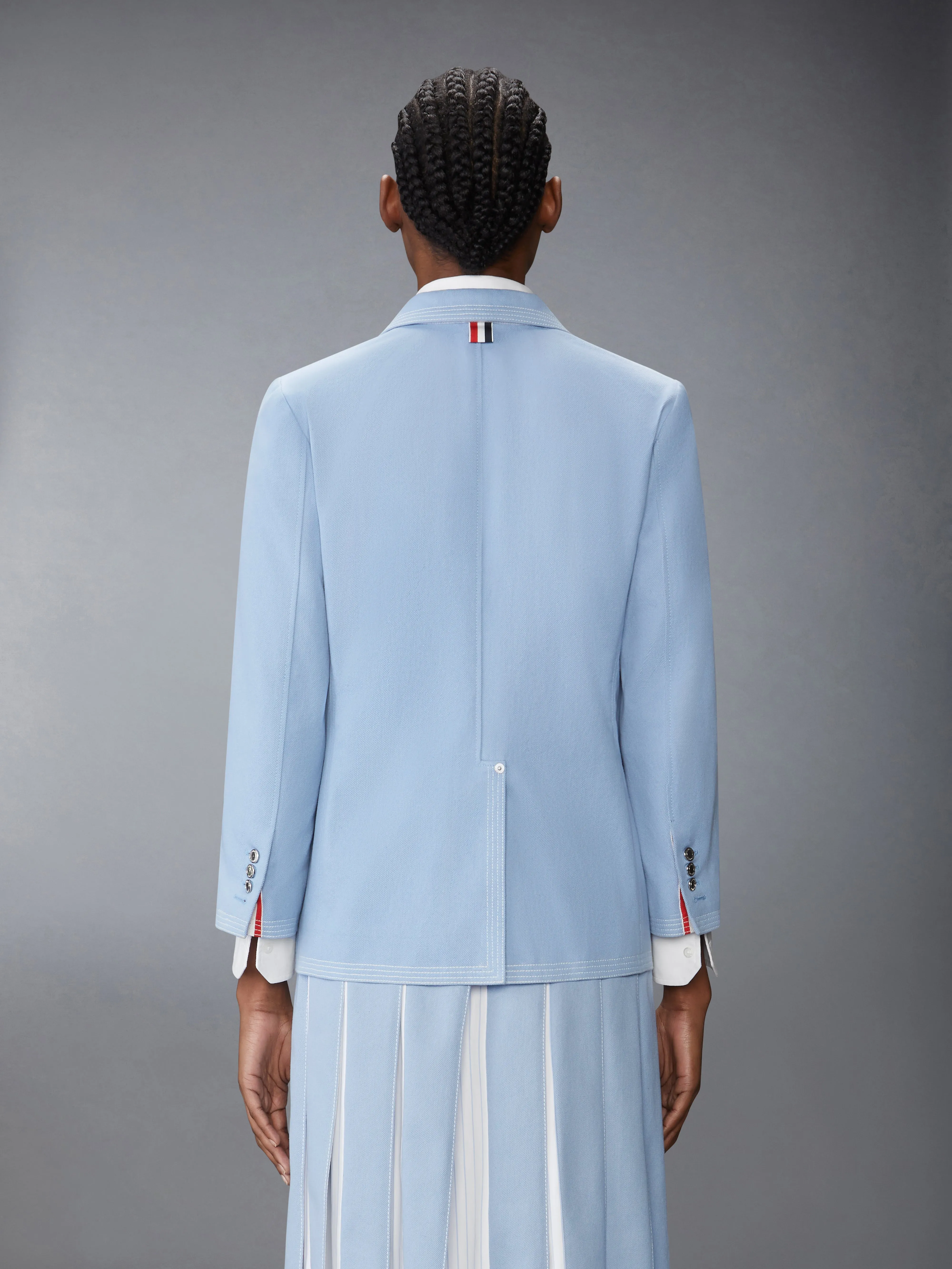 UNCONSTRUCTURED DENIM SACK SPORTCOAT sold by Thom Browne product image thumbnail 2