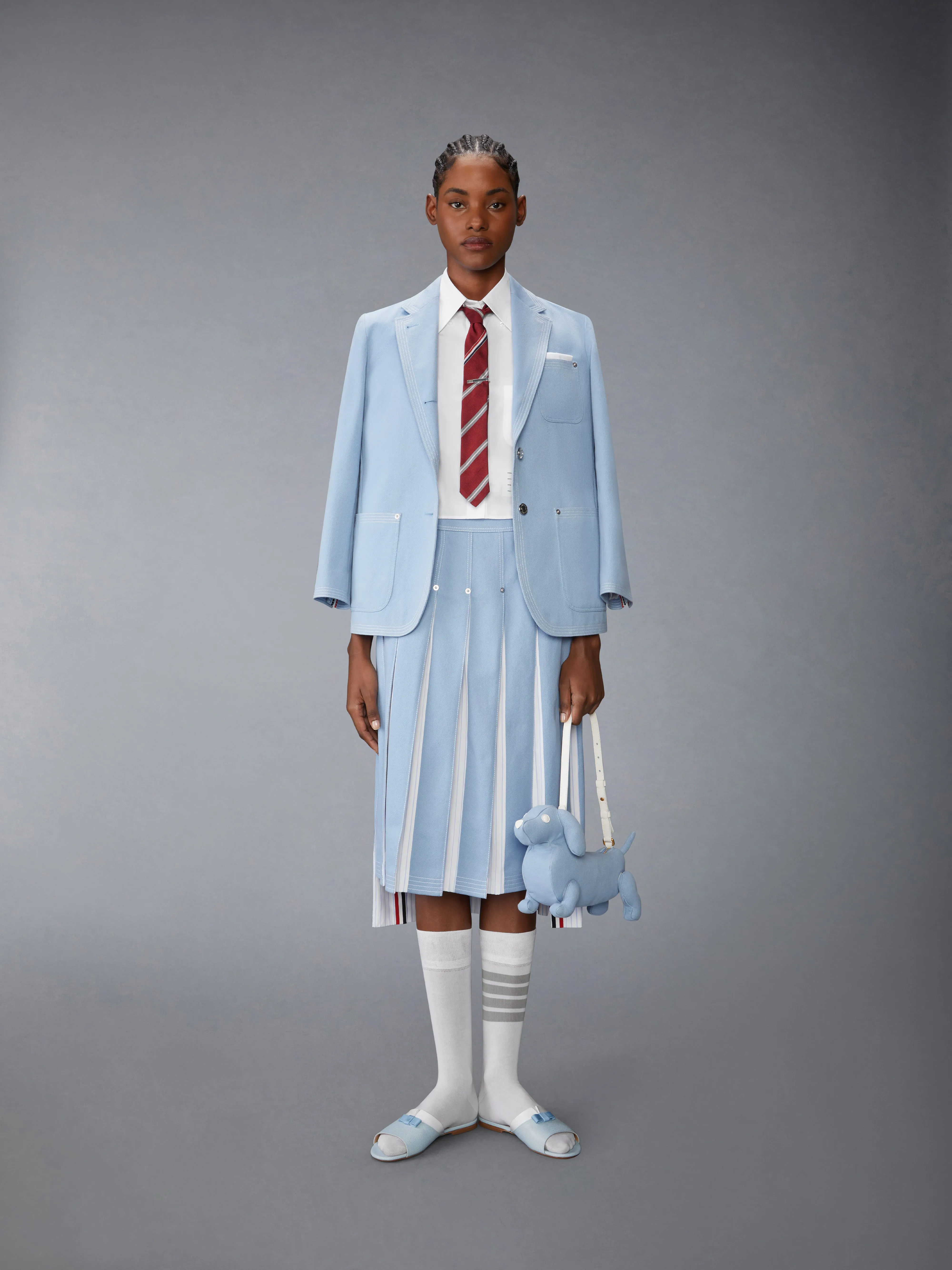 UNCONSTRUCTURED DENIM SACK SPORTCOAT sold by Thom Browne product image thumbnail 3