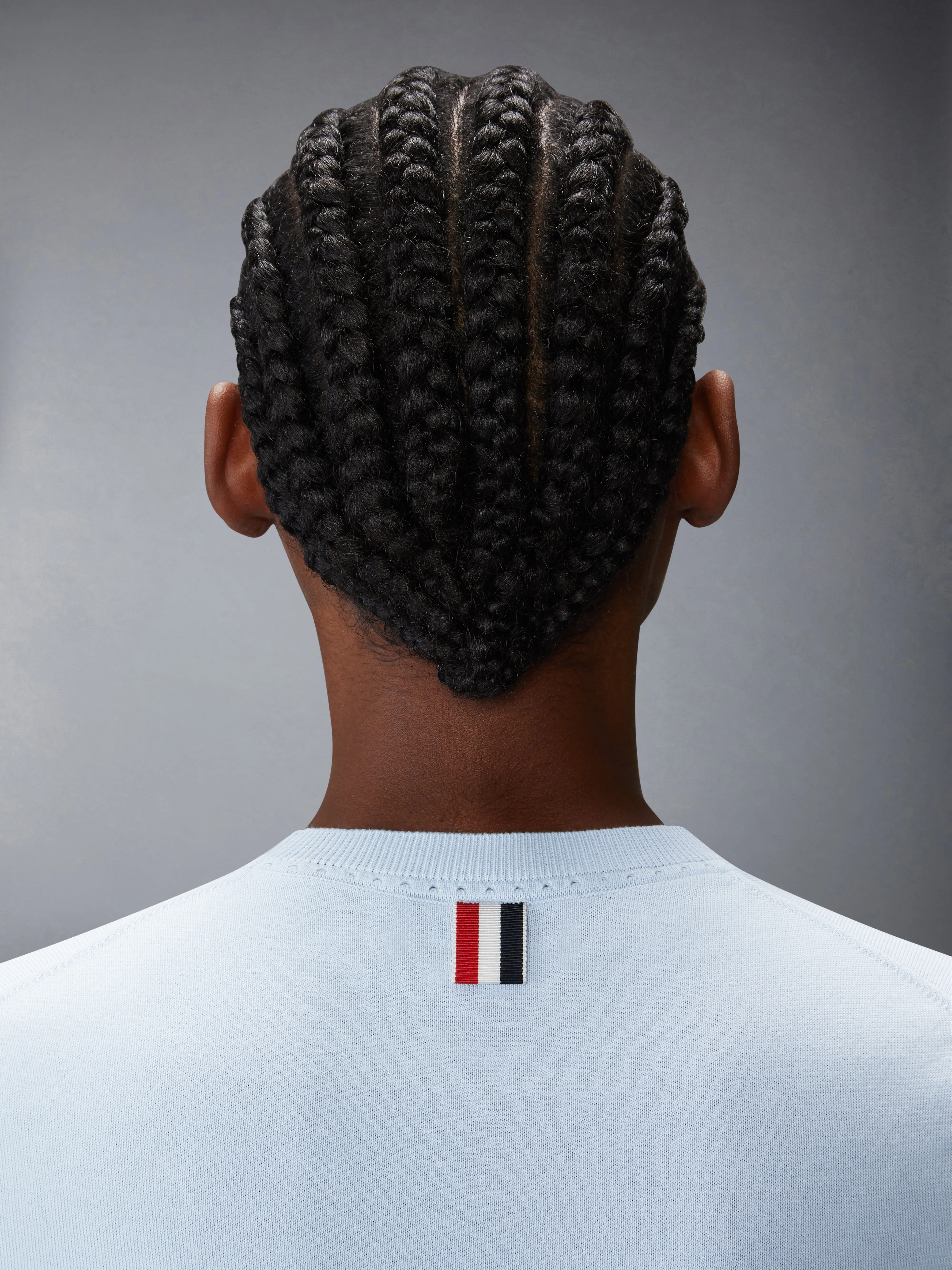 JERSEY STITCH POINTELLE 4-BAR TEE sold by Thom Browne product image thumbnail 5