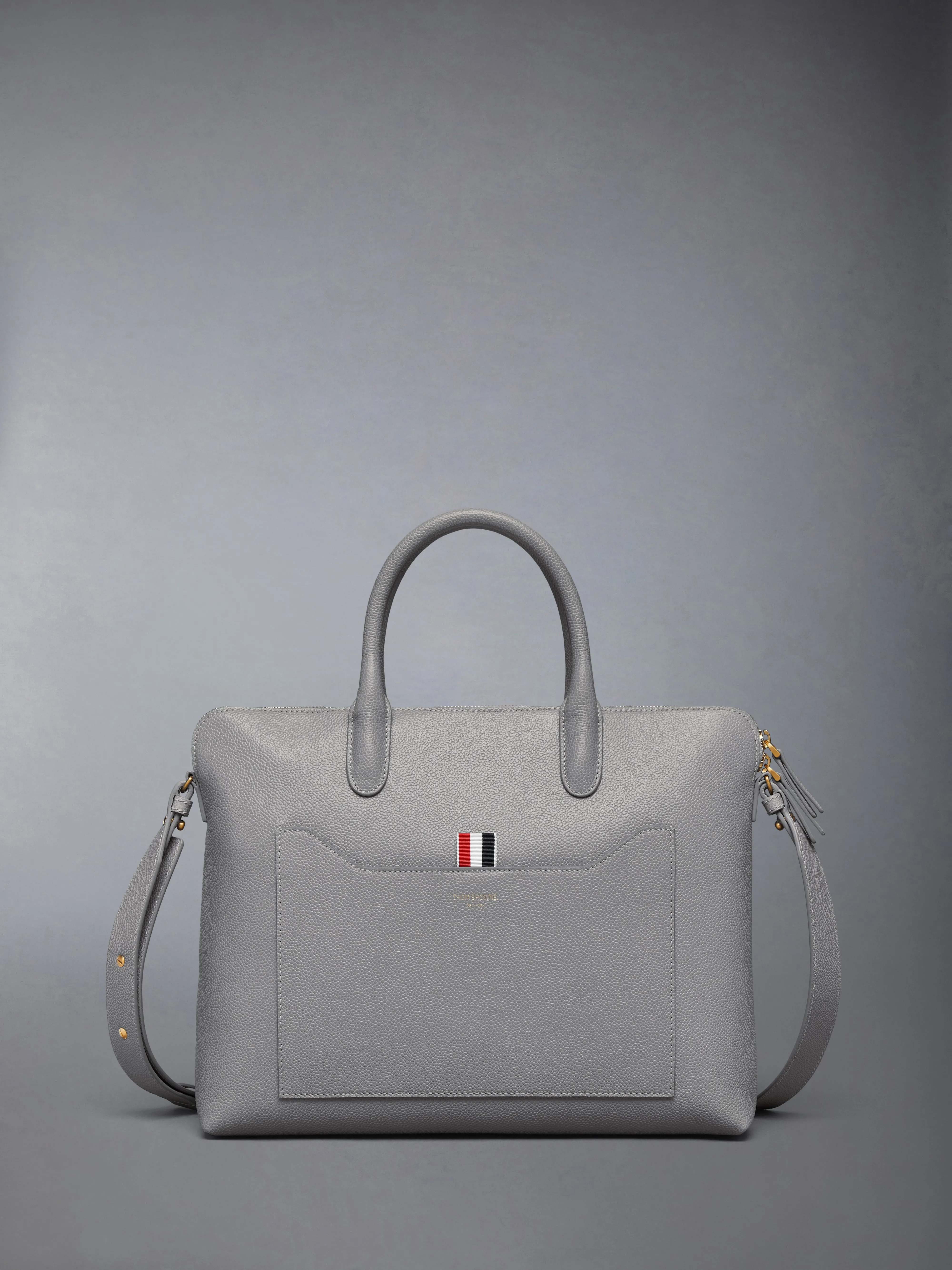 PEBBLE GRAIN SLIM BRIEFCASE sold by Thom Browne