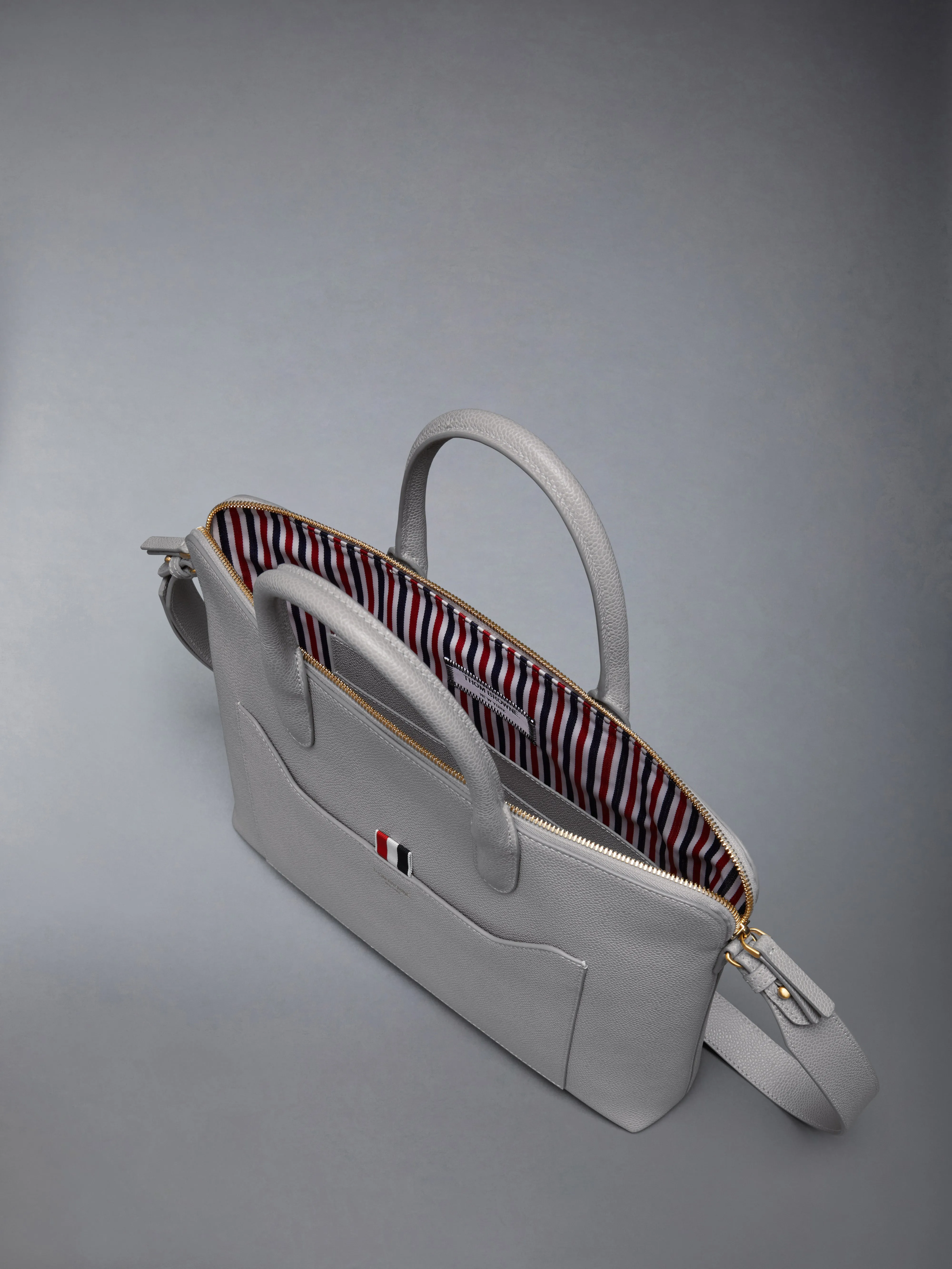 PEBBLE GRAIN SLIM BRIEFCASE sold by Thom Browne product image thumbnail 5