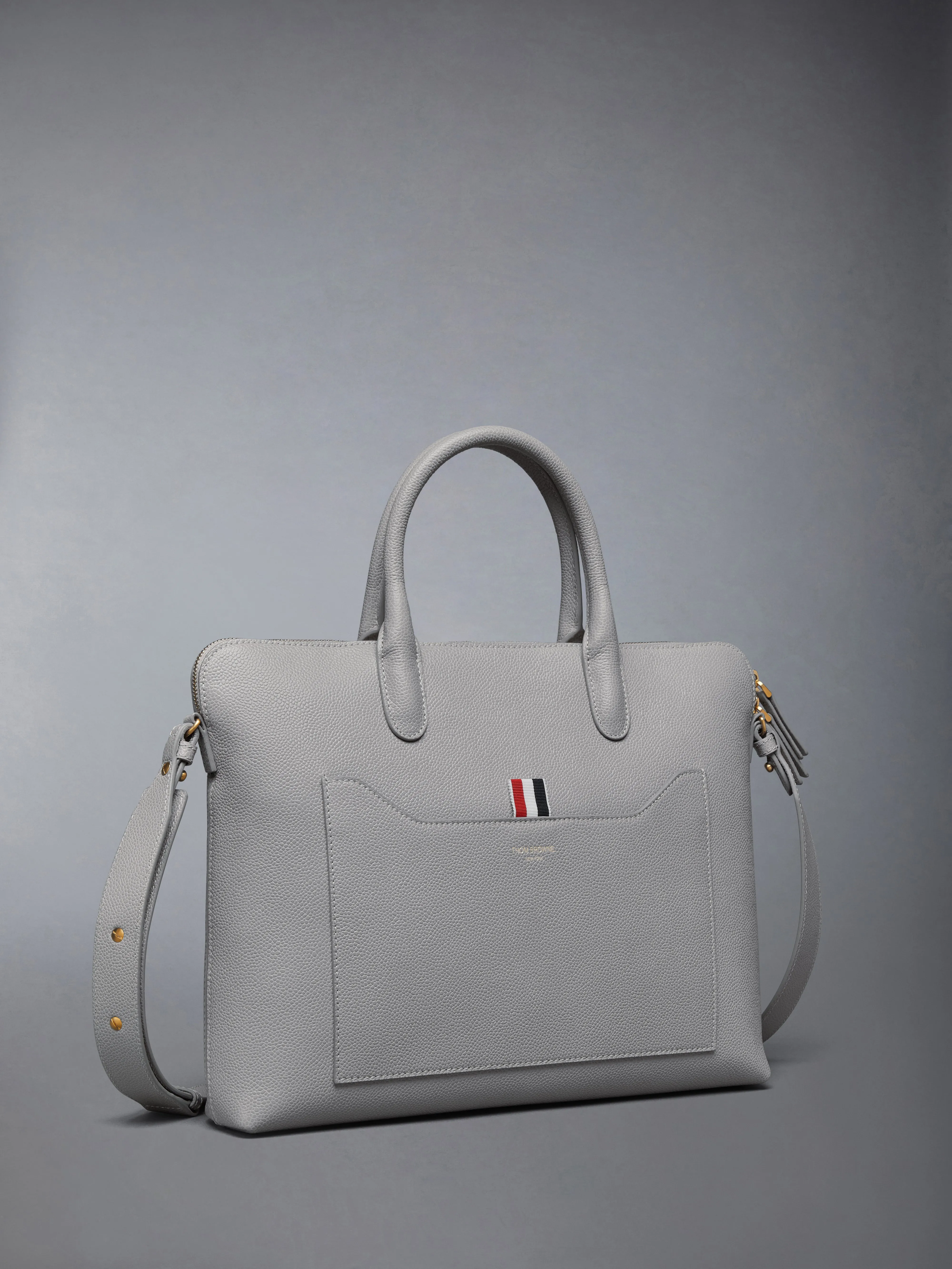 PEBBLE GRAIN SLIM BRIEFCASE sold by Thom Browne product image thumbnail 2