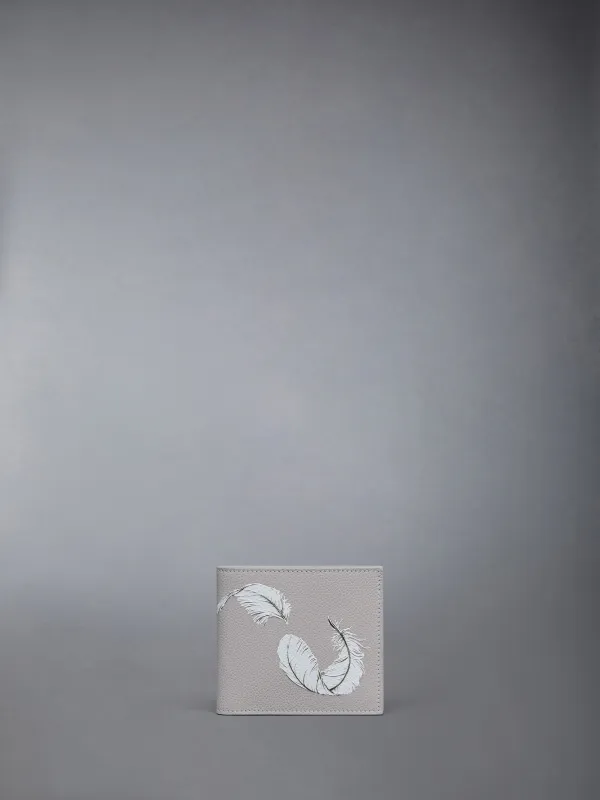 FEATHER PRINT PEBBLE GRAIN BILFOLD sold by Thom Browne