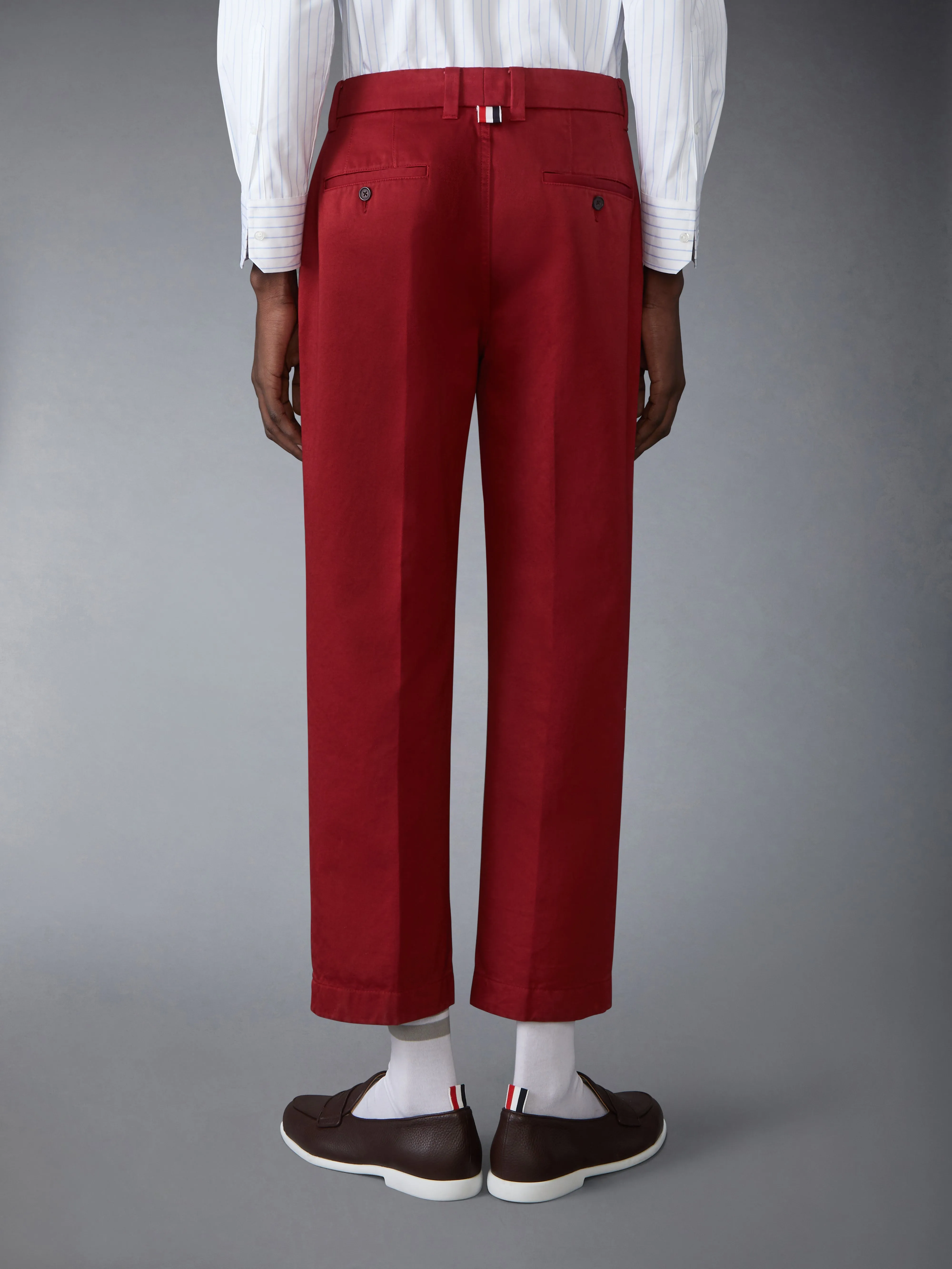 COTTON TWILL UTILITY TROUSERS sold by Thom Browne product image thumbnail 2