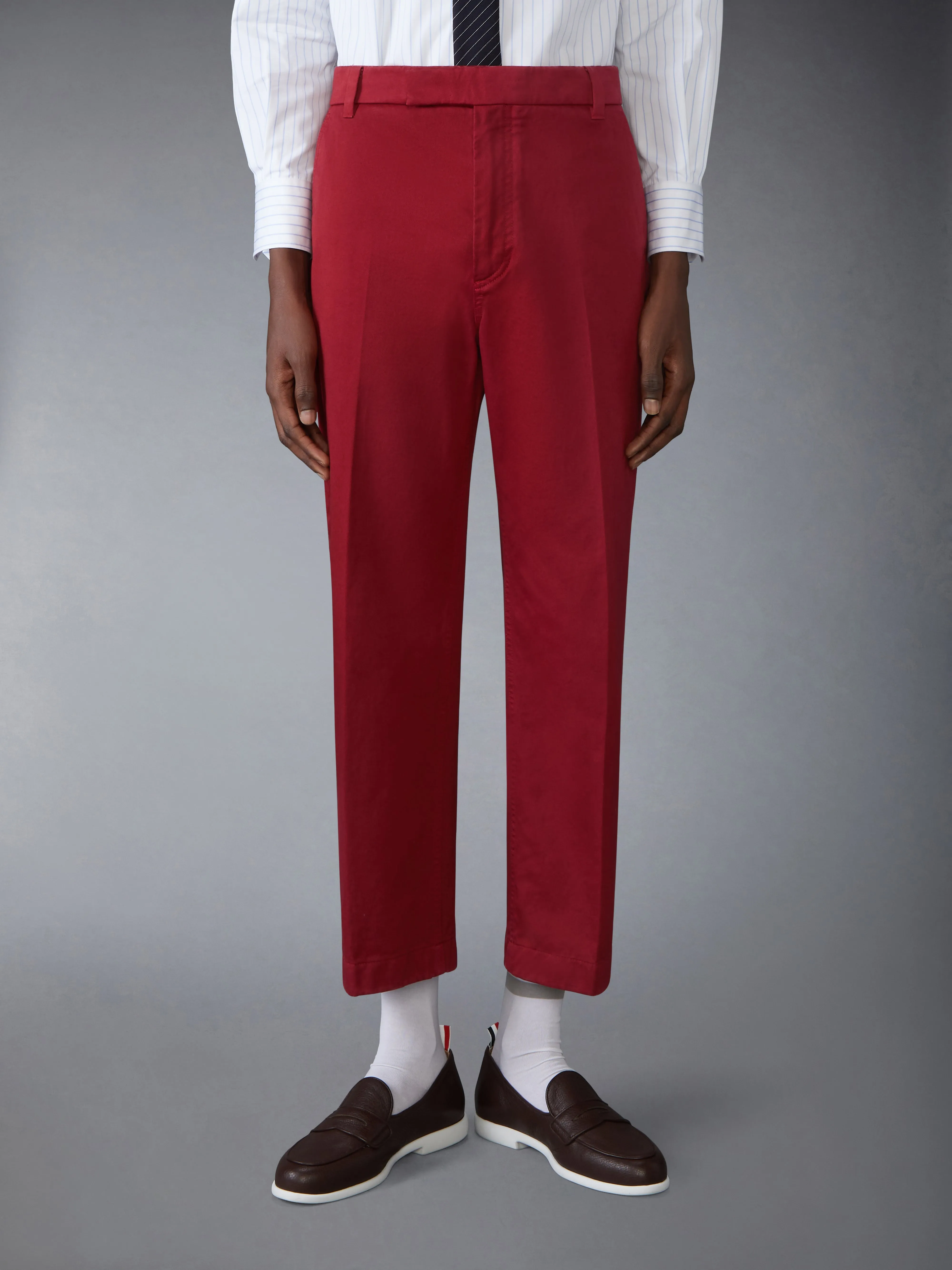 COTTON TWILL UTILITY TROUSERS sold by Thom Browne