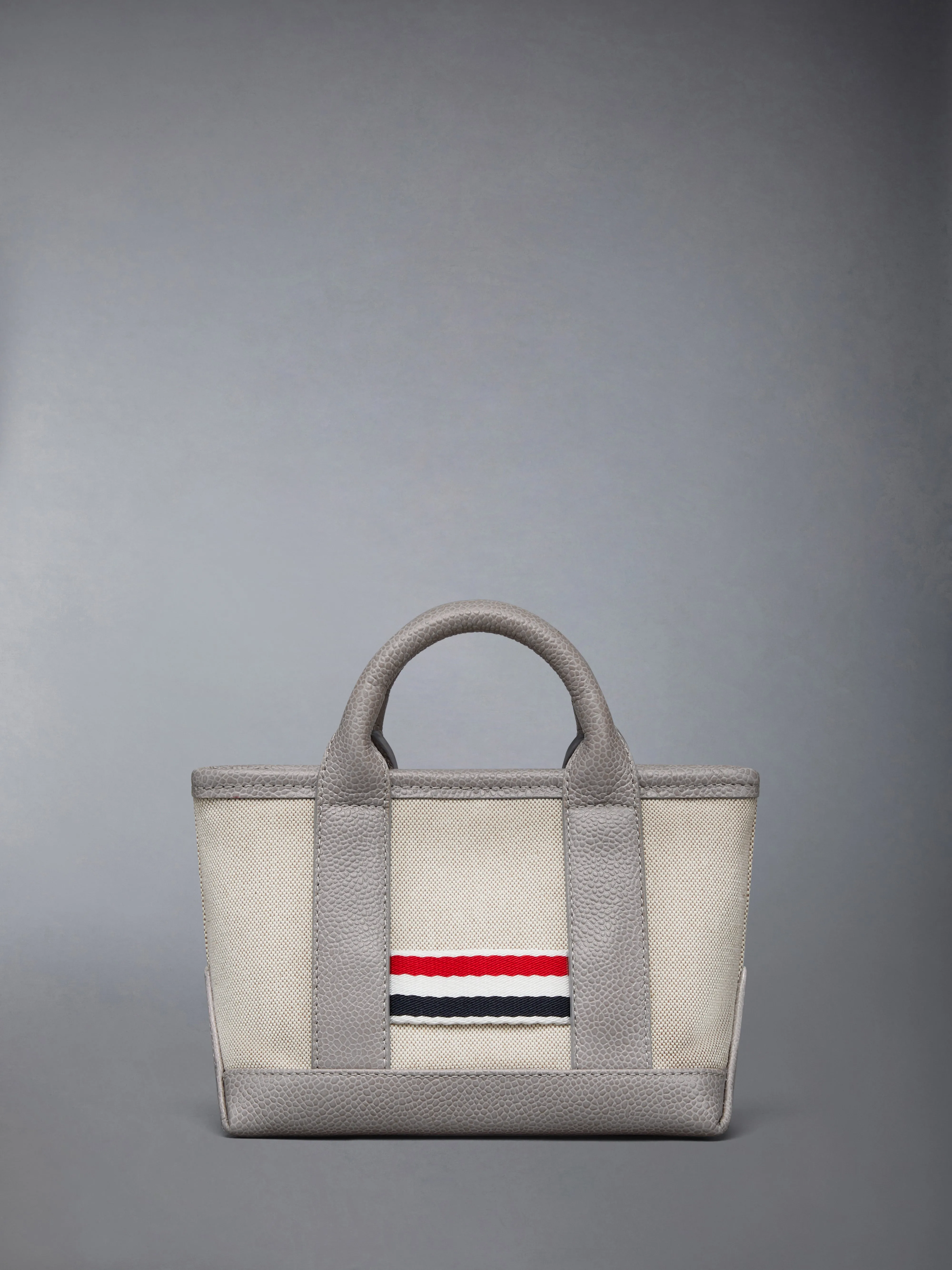 SALT AND PEPPER COTTON CANVAS MICRO TOOL TOTE sold by Thom Browne product image thumbnail 3