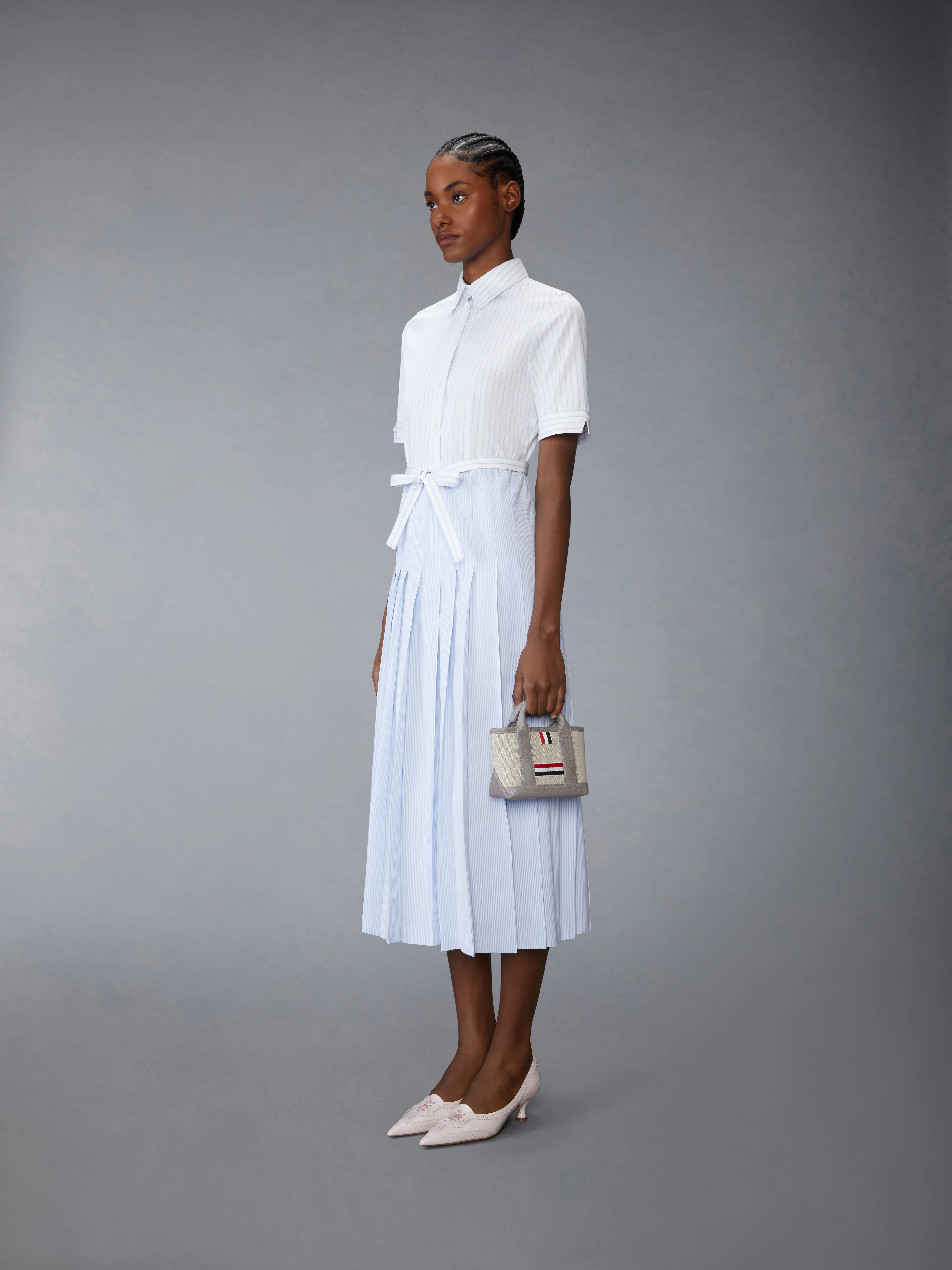 SALT AND PEPPER COTTON CANVAS MICRO TOOL TOTE sold by Thom Browne product image thumbnail 4