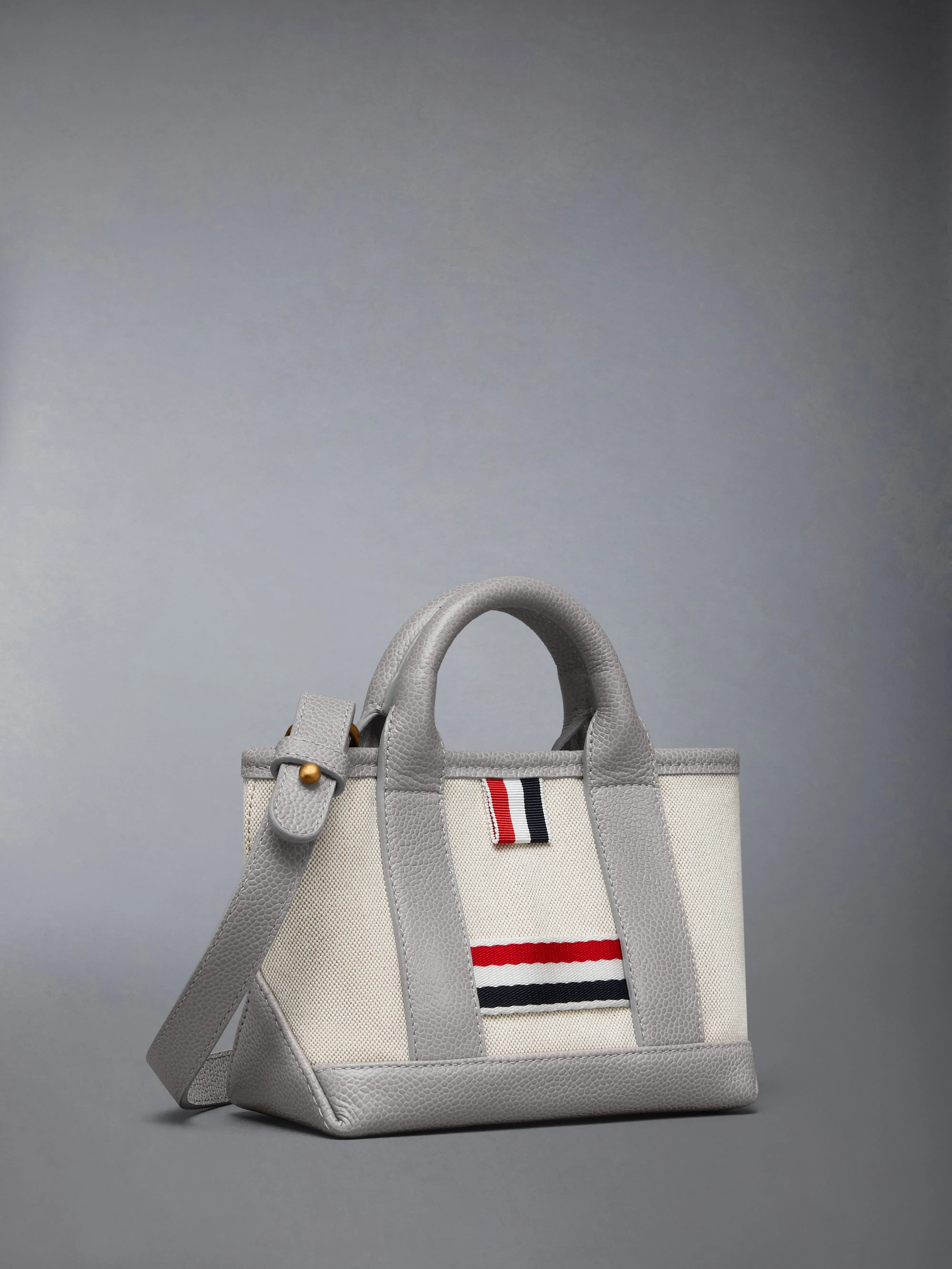 SALT AND PEPPER COTTON CANVAS MICRO TOOL TOTE sold by Thom Browne product image thumbnail 2