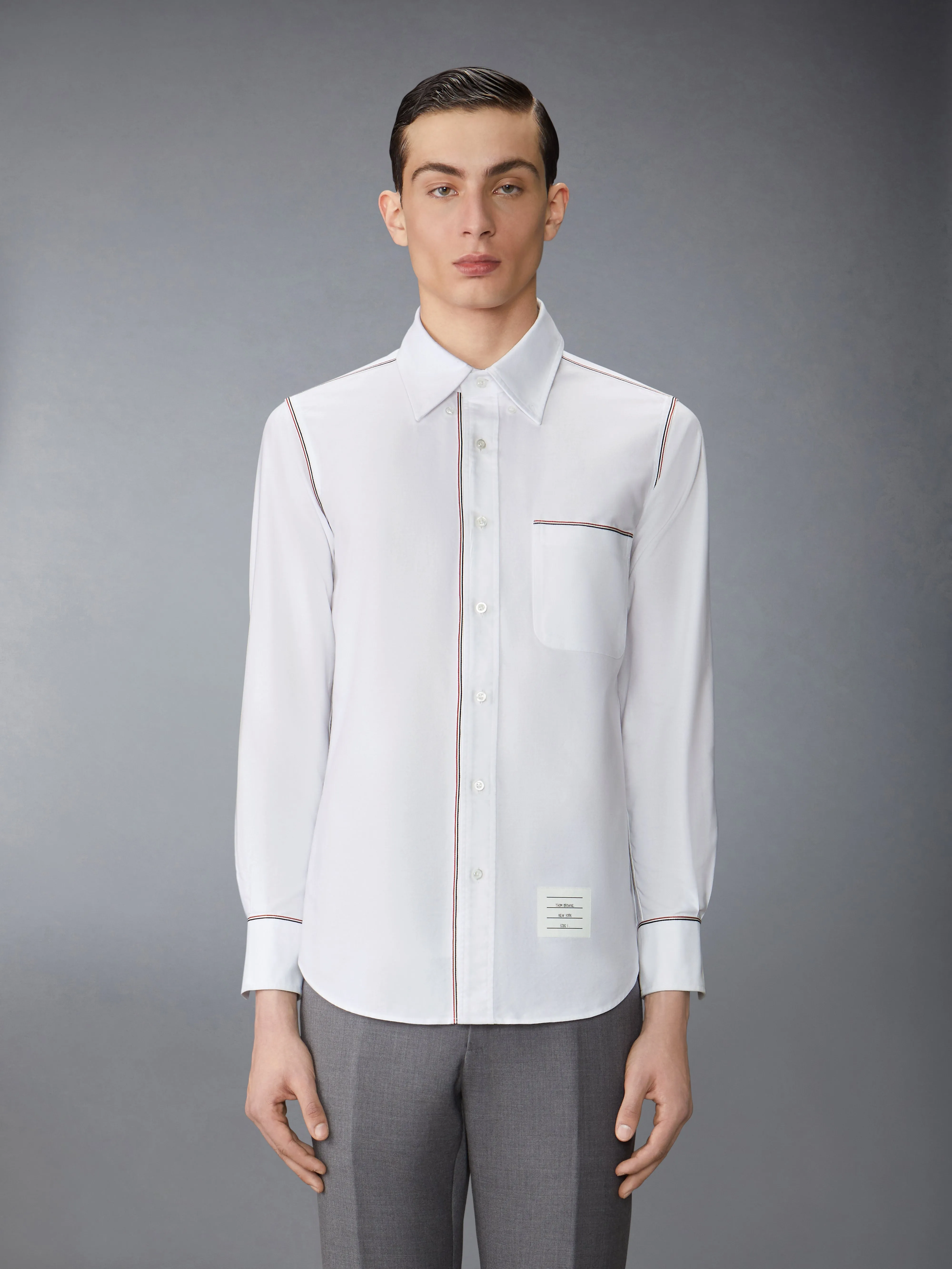 OXFORD GROSGRAIN FRAMING SHIRT sold by Thom Browne product image thumbnail 2