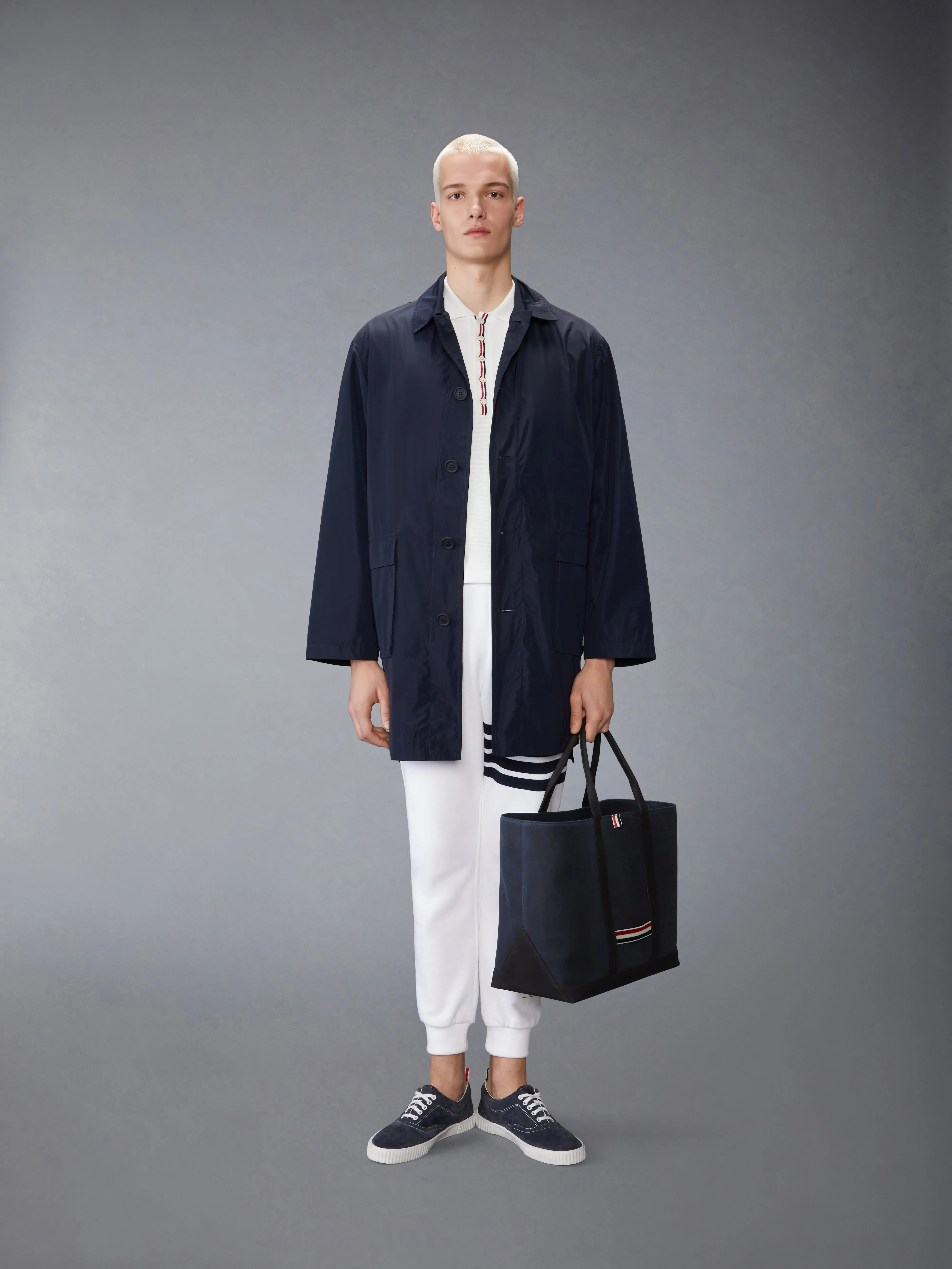 COTTON WAFFLE RIB CUFF POLO sold by Thom Browne product image thumbnail 3