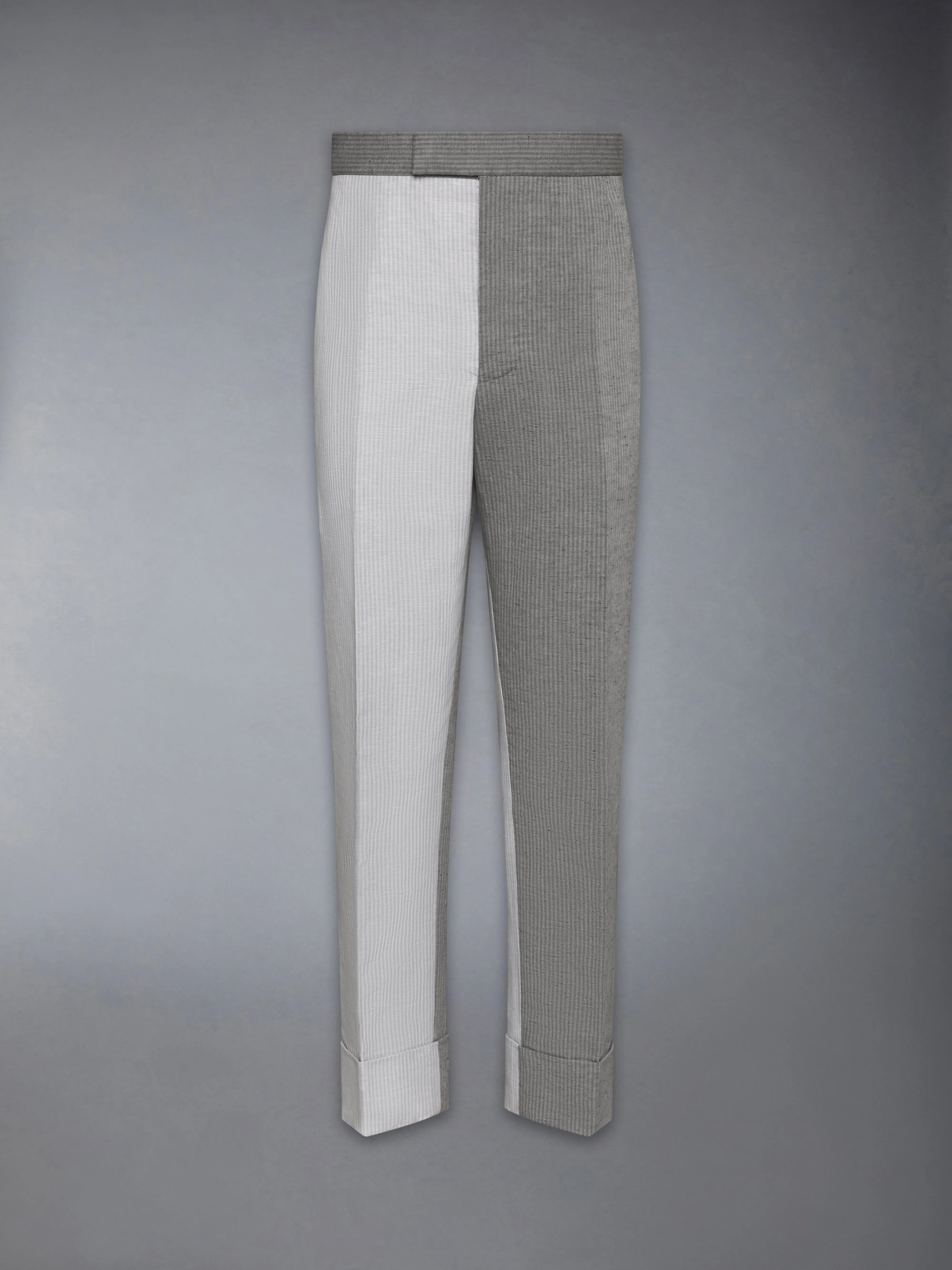 TONAL UNIVERSITY STRIPE LINEN COTTON TROUSER sold by Thom Browne product image thumbnail 5