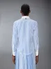 AWNING STRIPED POPLIN CLASSIC LONG SLEEVE SHIRT sold by Thom Browne