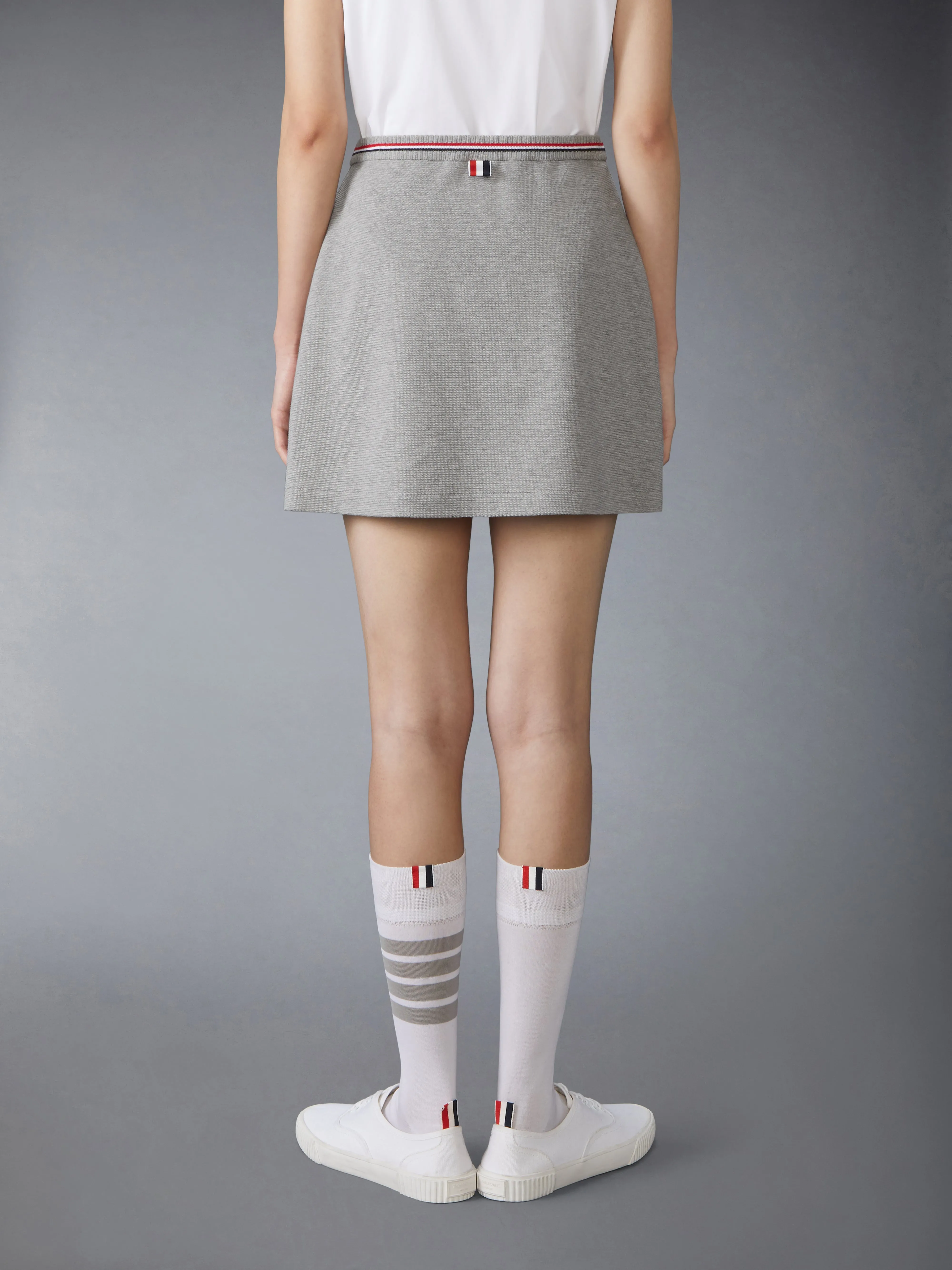 COTTON WAFFLE MINI WRAP SKIRT sold by Thom Browne product image thumbnail 3