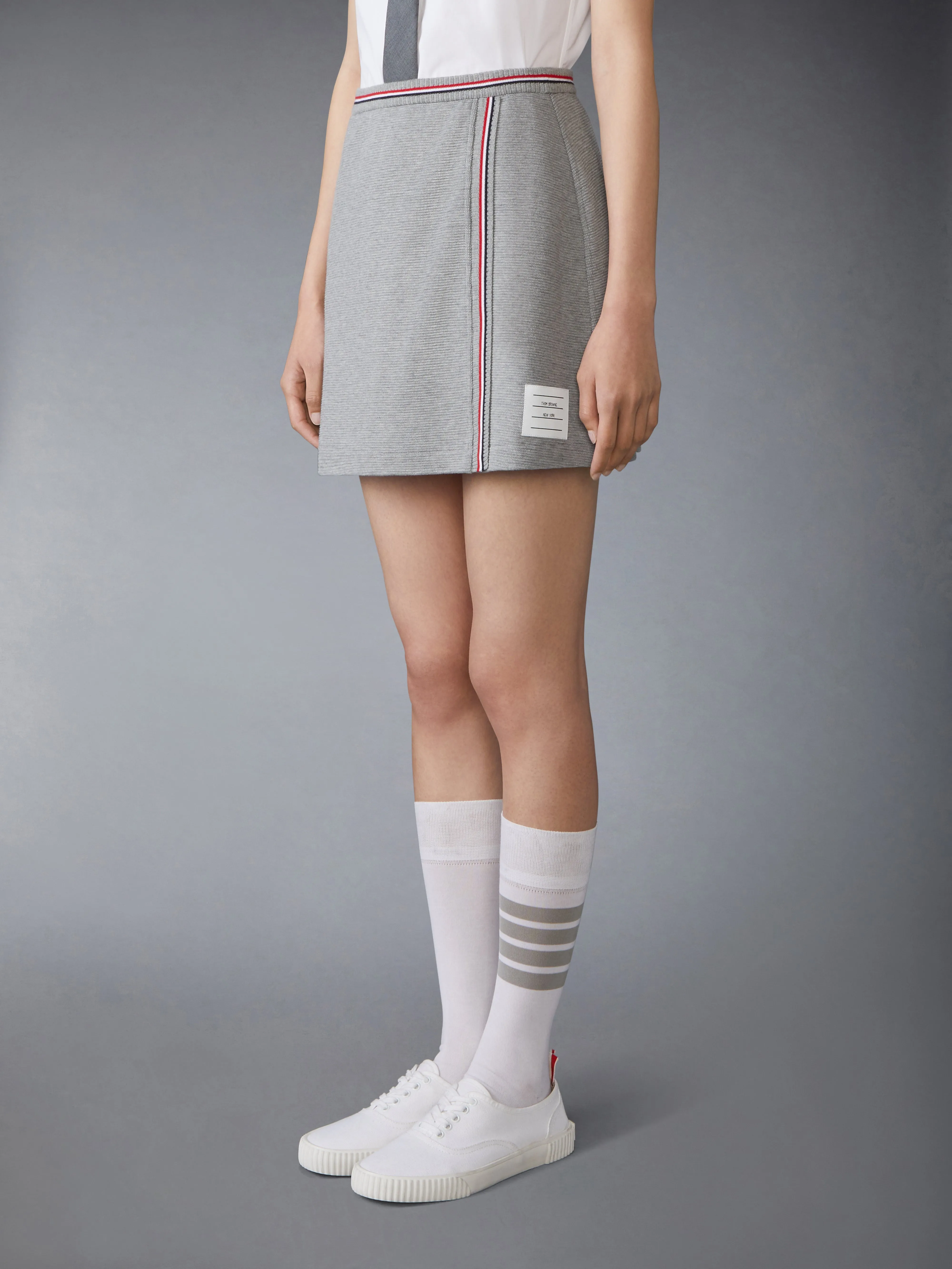 COTTON WAFFLE MINI WRAP SKIRT sold by Thom Browne product image thumbnail 2