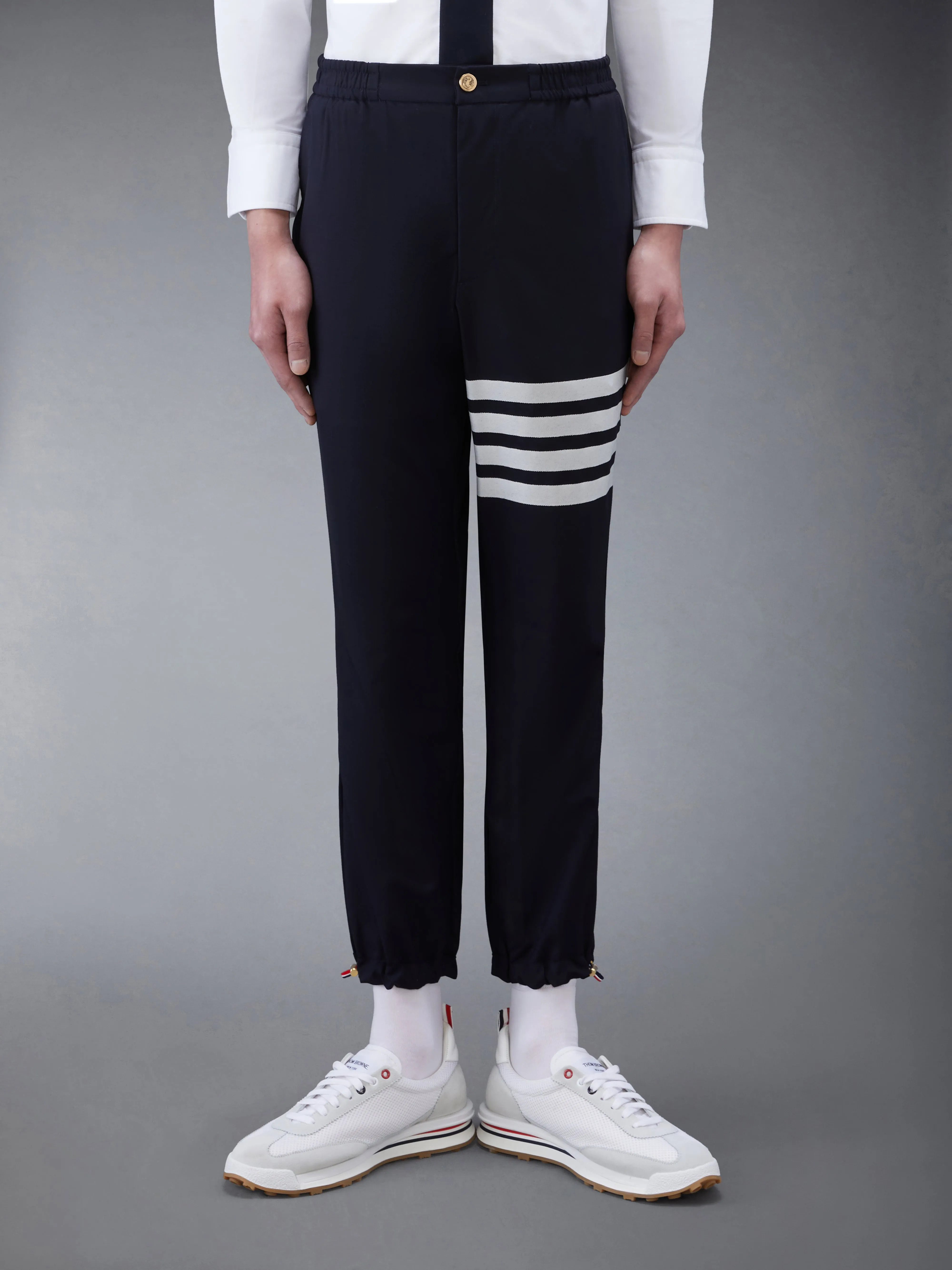 PLAIN WEAVE 4-BAR TRACK TROUSER sold by Thom Browne