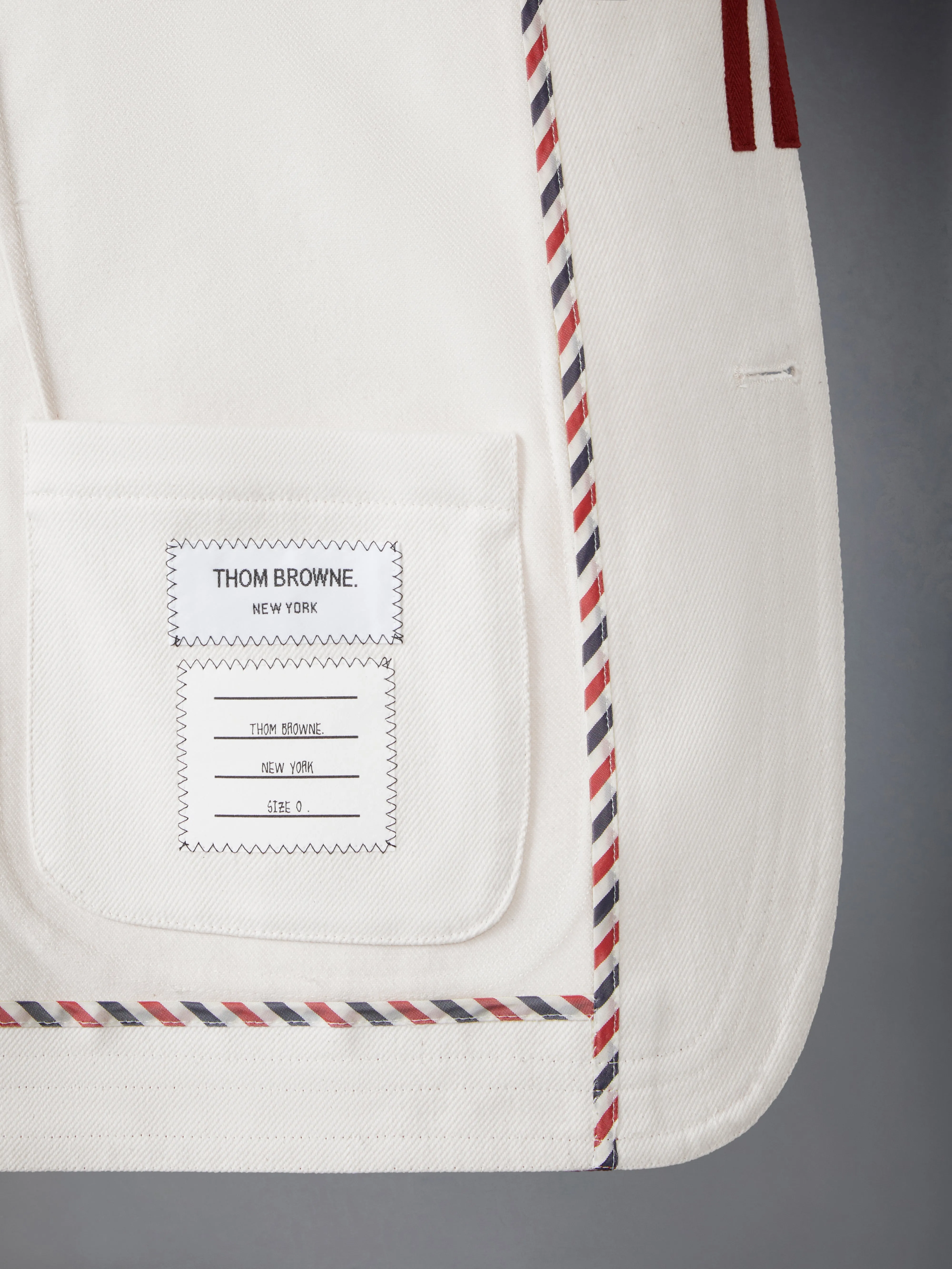 MILANO STITCH 4-BAR V NECK RUGBY FIT CARDIGAN sold by Thom Browne product image thumbnail 5