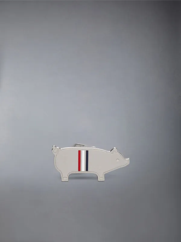 STERLING SILVER PIG TIE BAR sold by Thom Browne