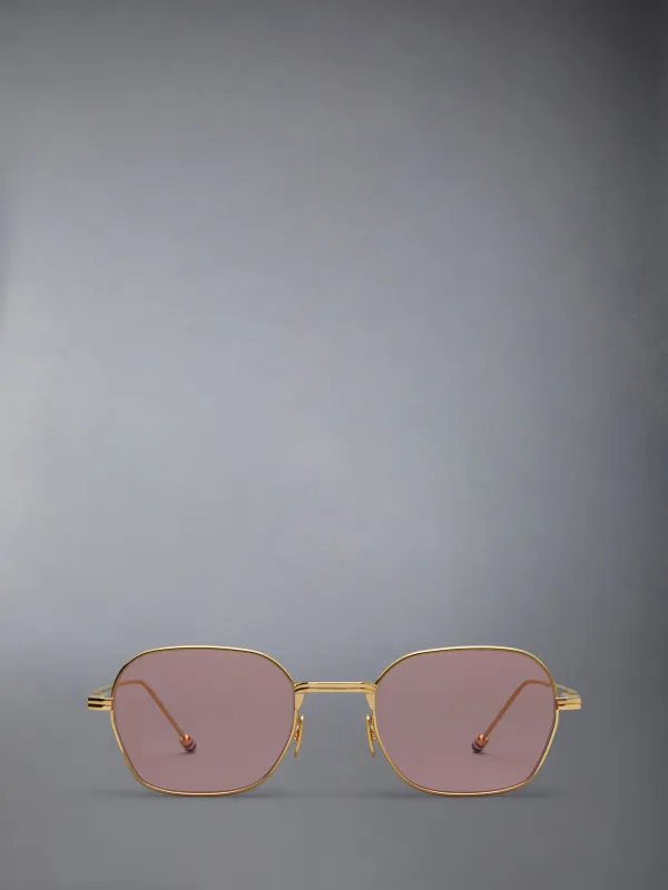 TITANIUM RECTANGULAR SUNGLASSES sold by Thom Browne