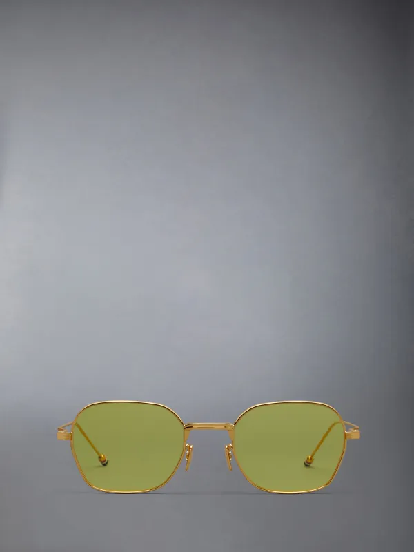 TITANIUM RECTANGULAR SUNGLASSES sold by Thom Browne