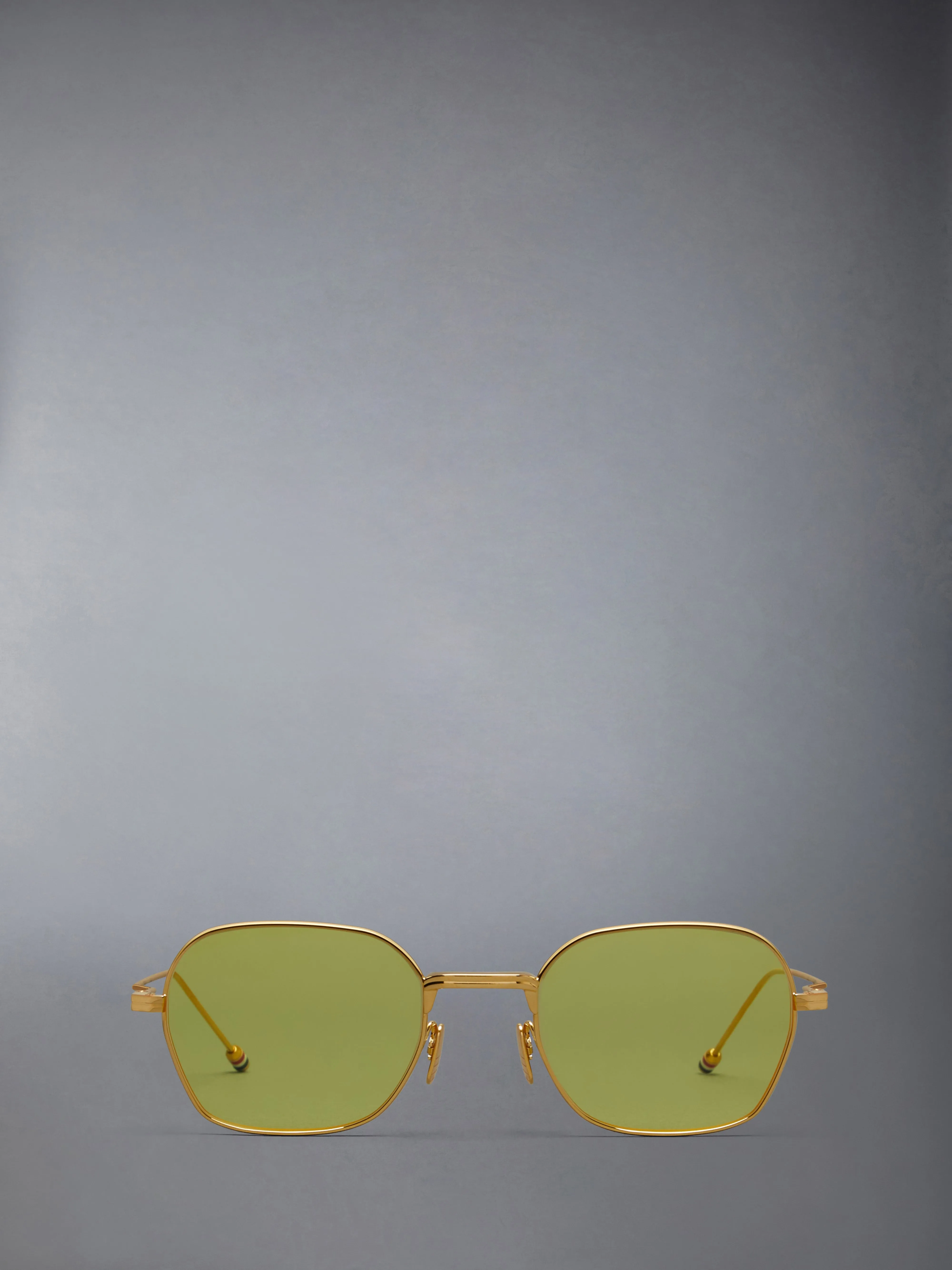 TITANIUM RECTANGULAR SUNGLASSES sold by Thom Browne
