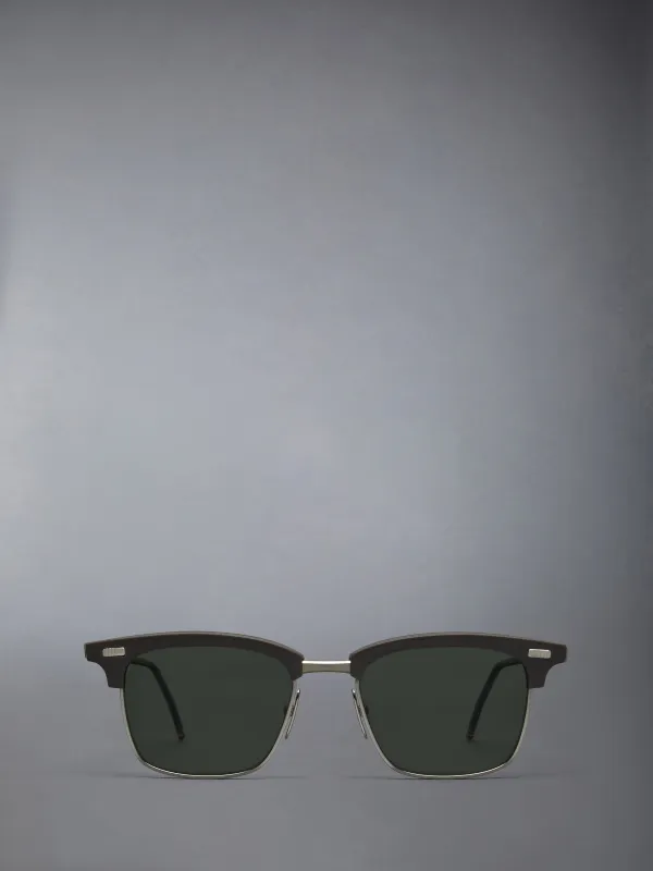 ACETATE AND TITANIUM RECTANGULAR SUNGLASSES sold by Thom Browne