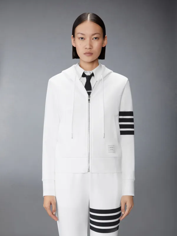 CLASSIC LOOPBACK 4-BAR ZIP UP HOODIE made by Thom Browne