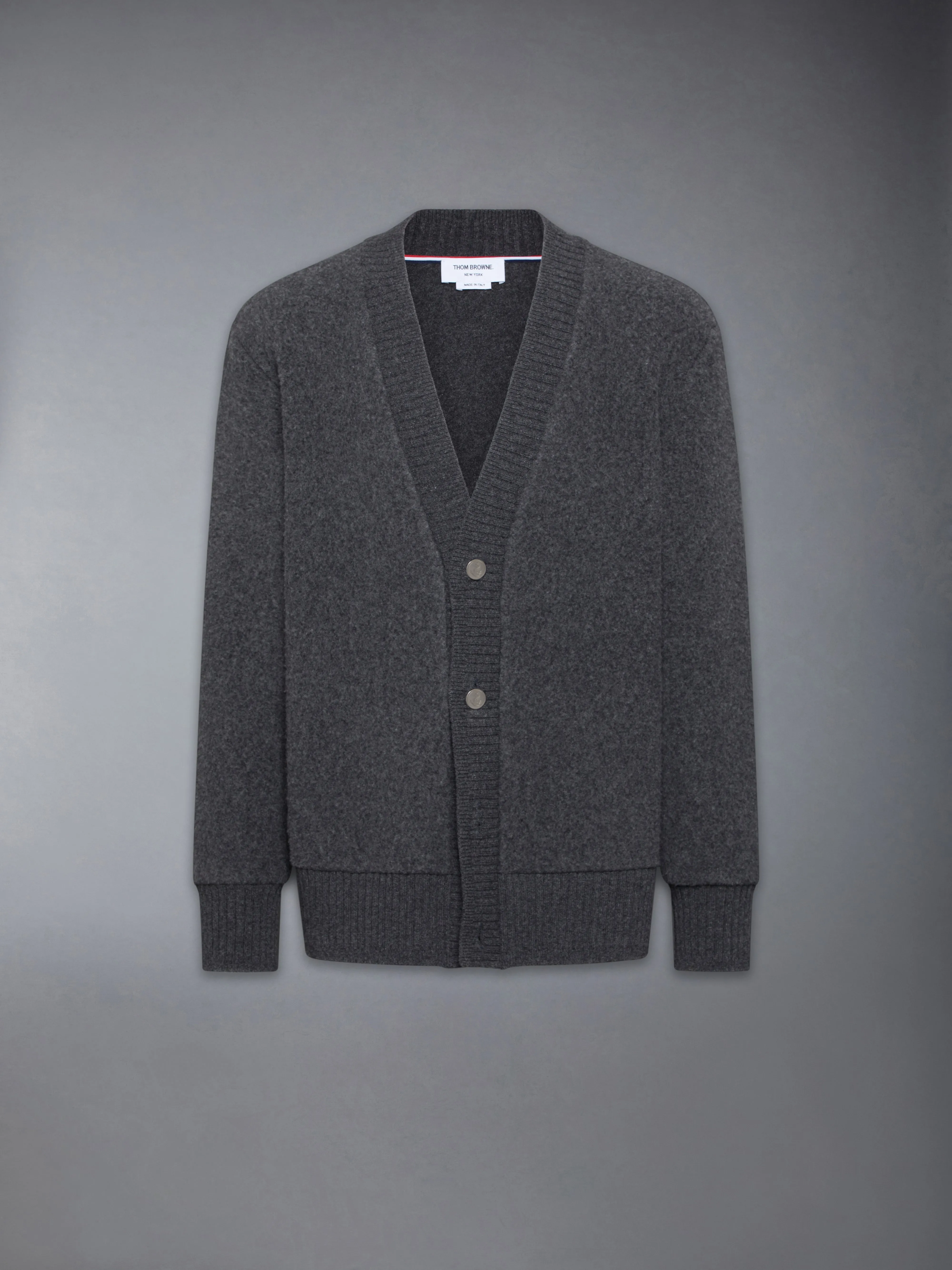 WOOL FLEECE OVERSIZED V NECK CARDIGAN sold by Thom Browne product image thumbnail 5