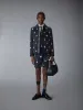 WOOL SILK PIQUE SACK JACKET sold by Thom Browne