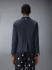 WOOL SILK PIQUE SACK JACKET sold by Thom Browne