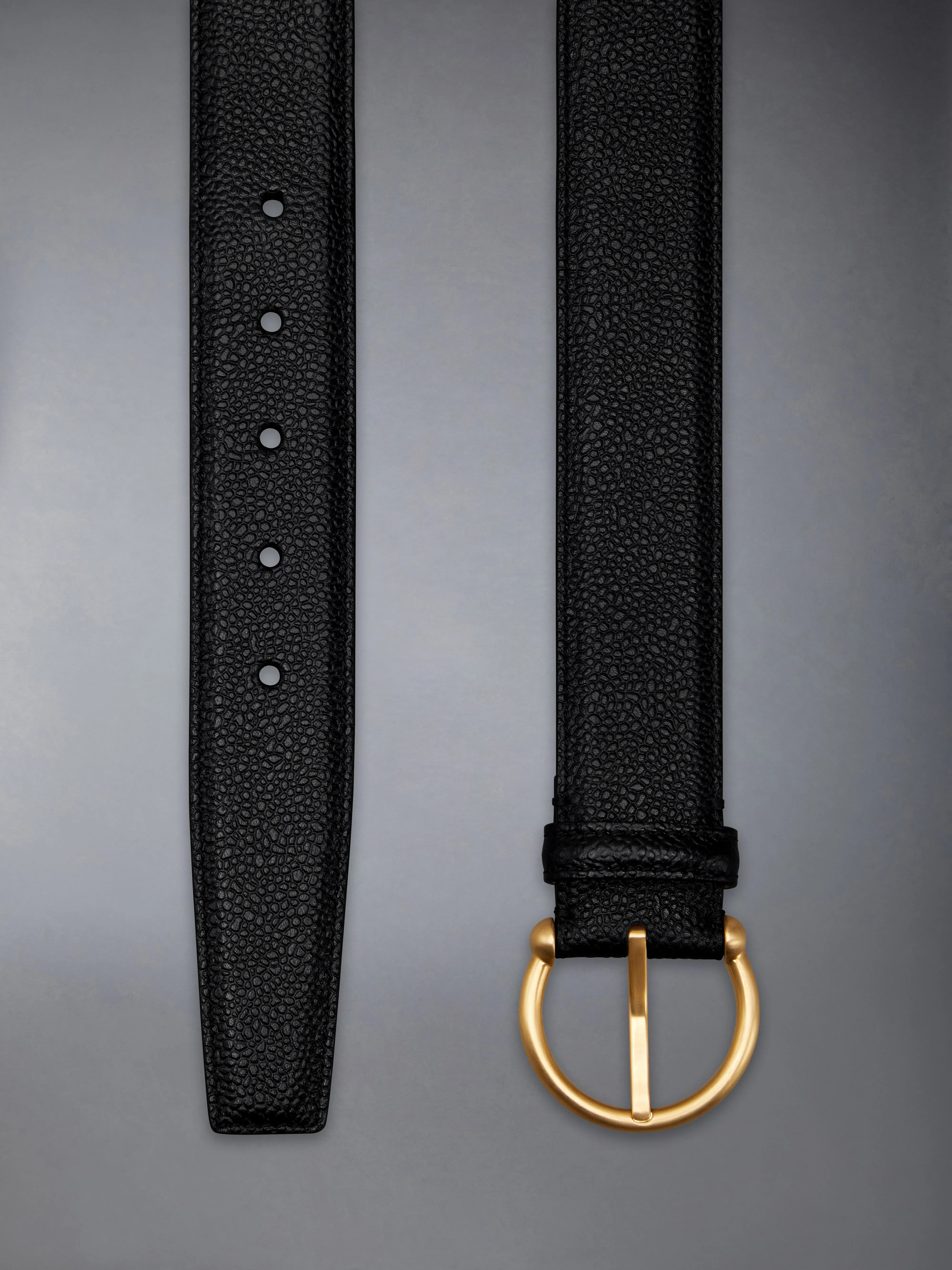 PEBBLE GRAIN ROUND BUCKLE BELT sold by Thom Browne product image thumbnail 3