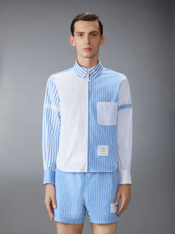FUNMIX ARMBAND PINSTRIPE POPLIN SHIRT sold by Thom Browne