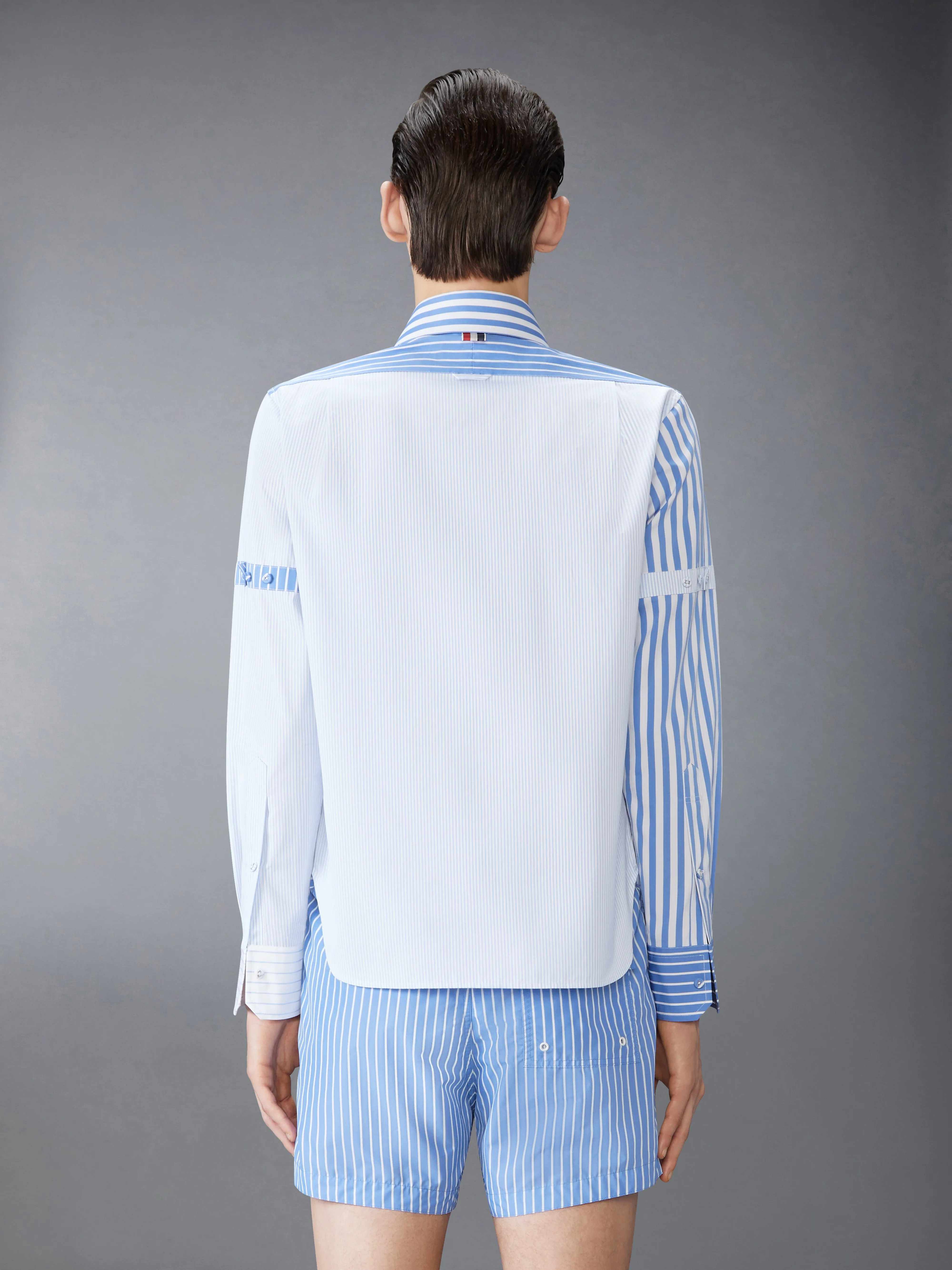 FUNMIX ARMBAND PINSTRIPE POPLIN SHIRT sold by Thom Browne product image thumbnail 2