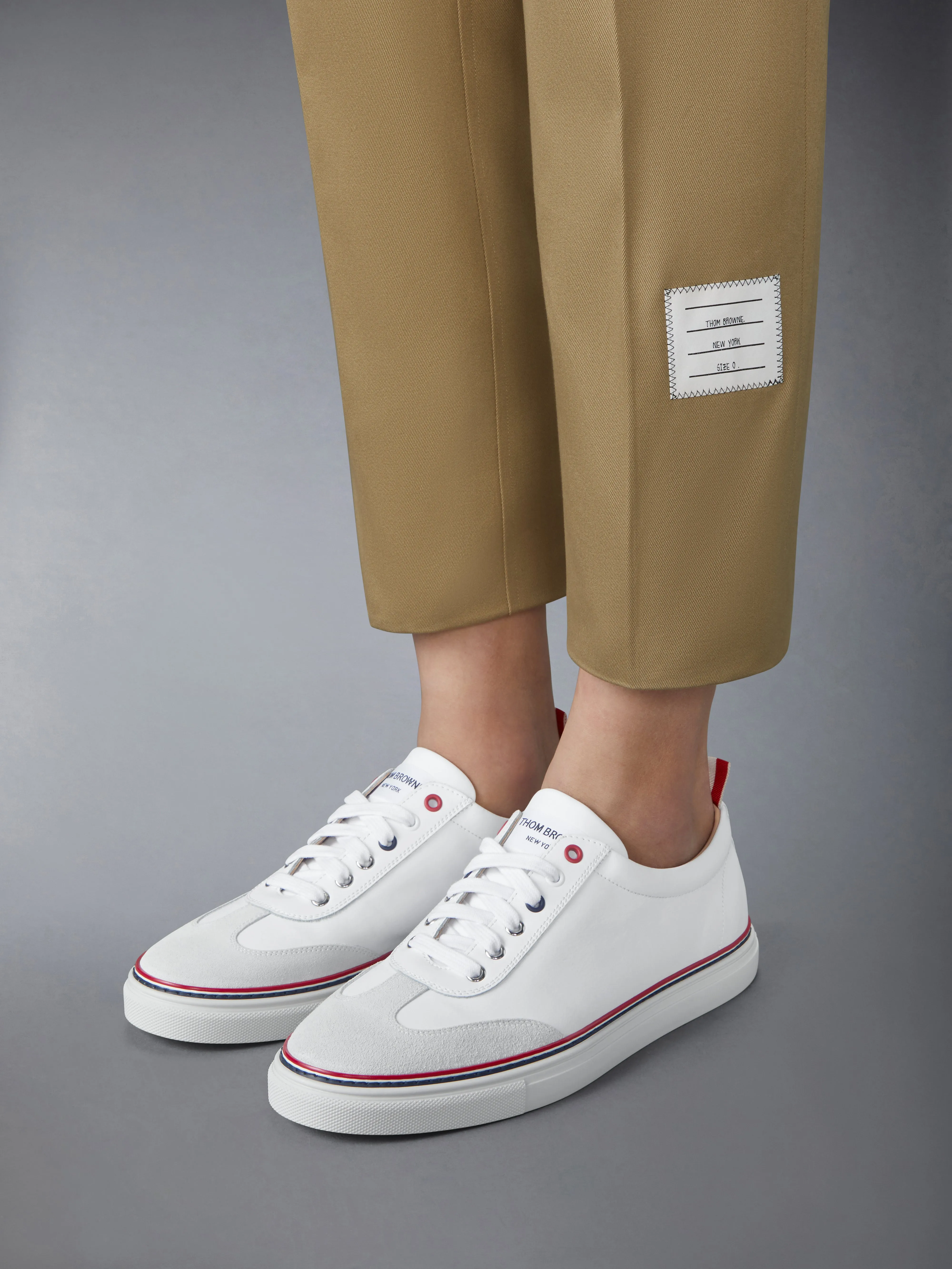 RWB LOW-TOP LEATHER SNEAKER sold by Thom Browne product image thumbnail 2